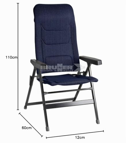 Brunner Rebel Pro S Sedia Pieghevole Alluminio Nera 150 kg