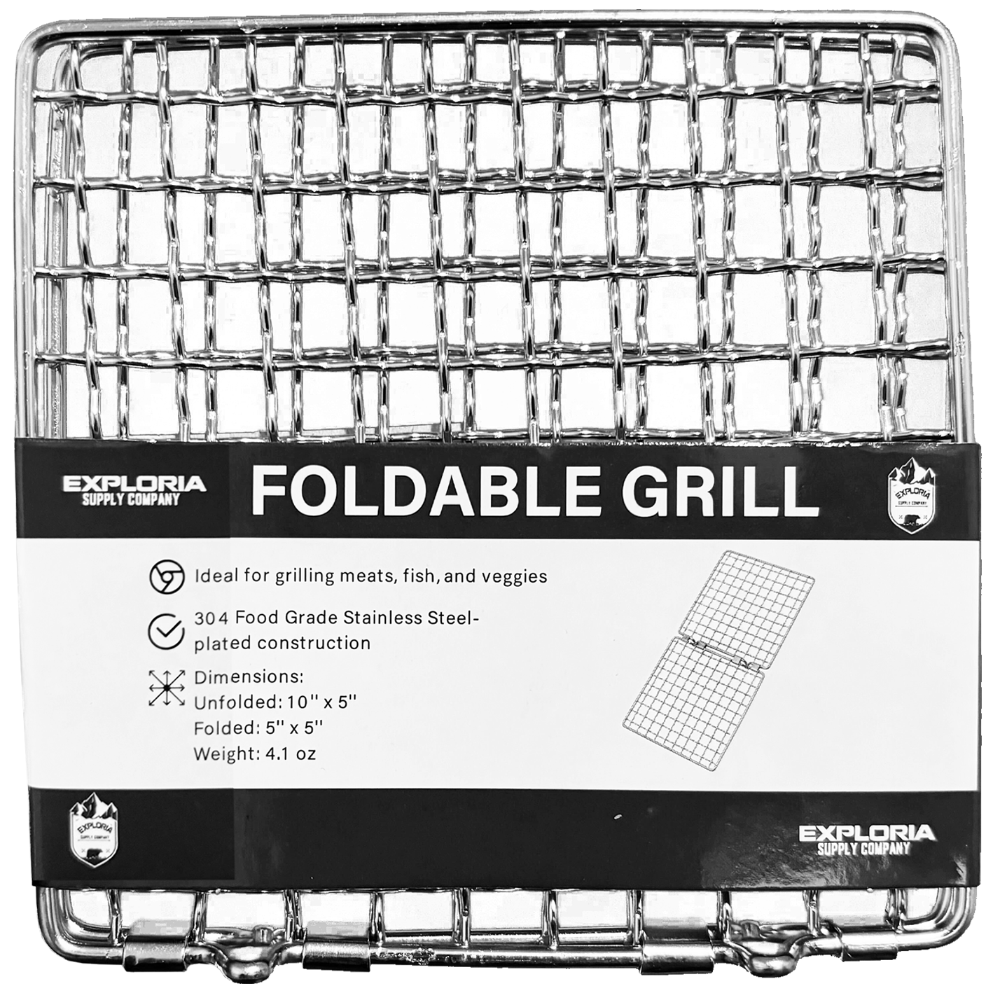 Readyman Foldable Grill griglia campeggio acciaio inox