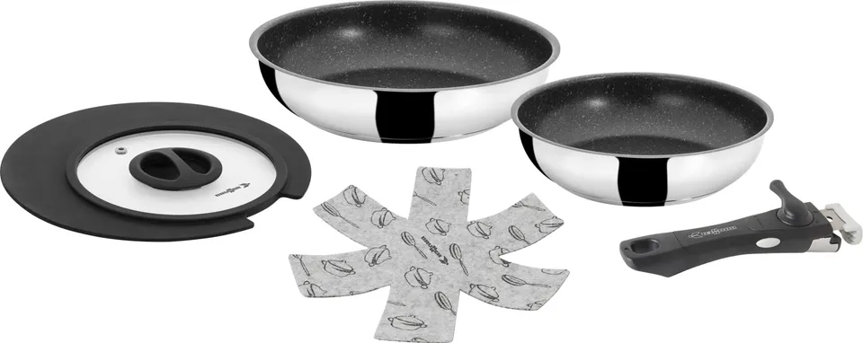 Brunner Academy Double Pan 22/20 set padelle inox per gas