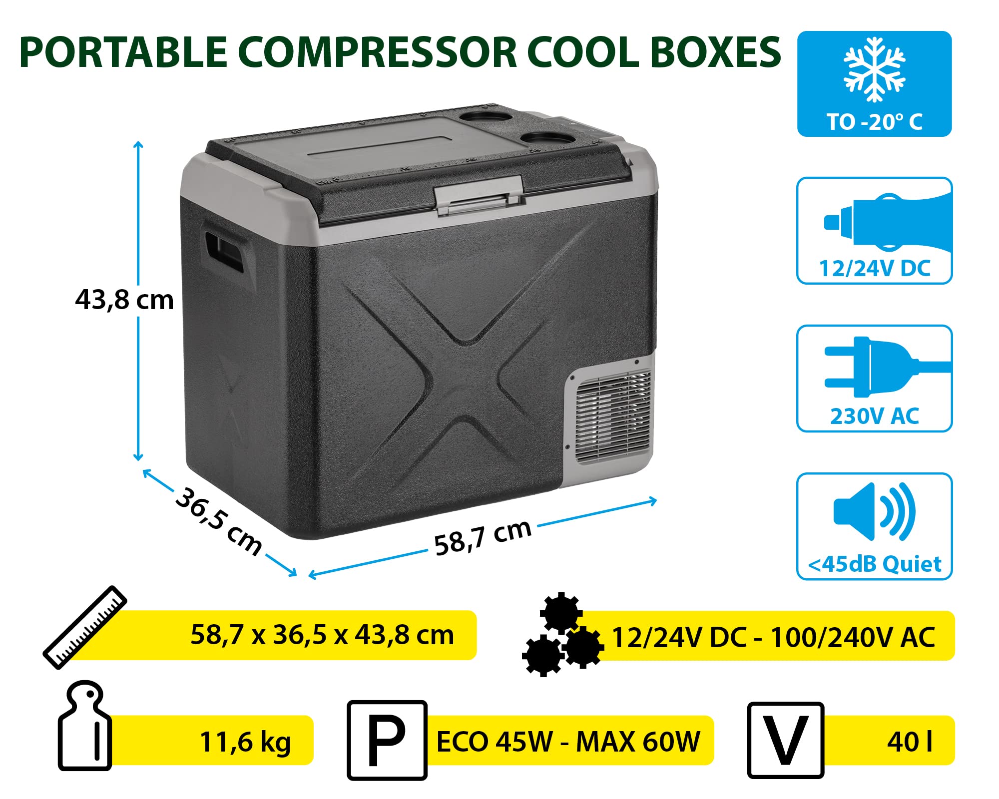 Brunner Polarys Freeze SZ 40 frigo portatile 40 litri -20°C