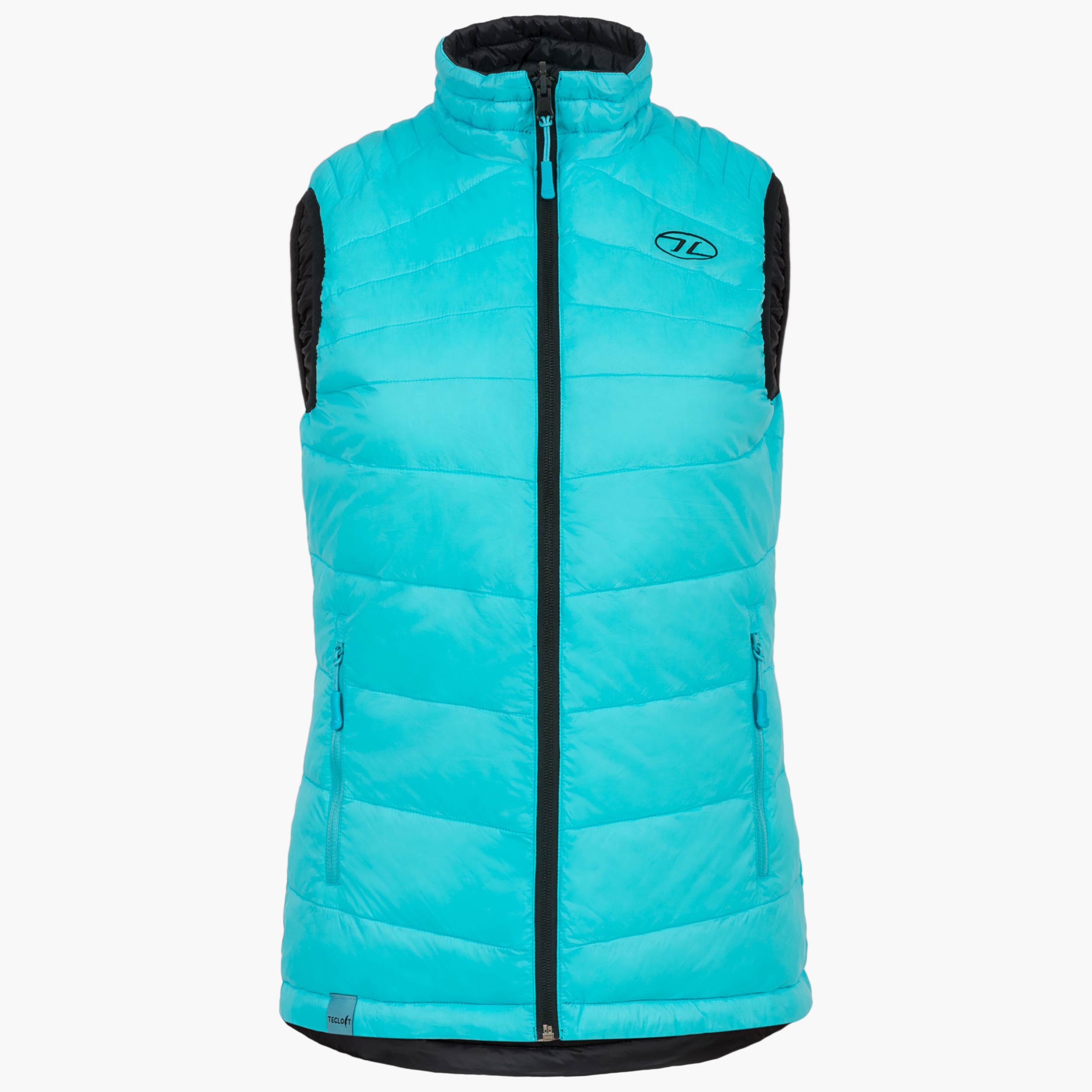 Highlander Reversible Gilet Donna Nero Turchese Imbottito