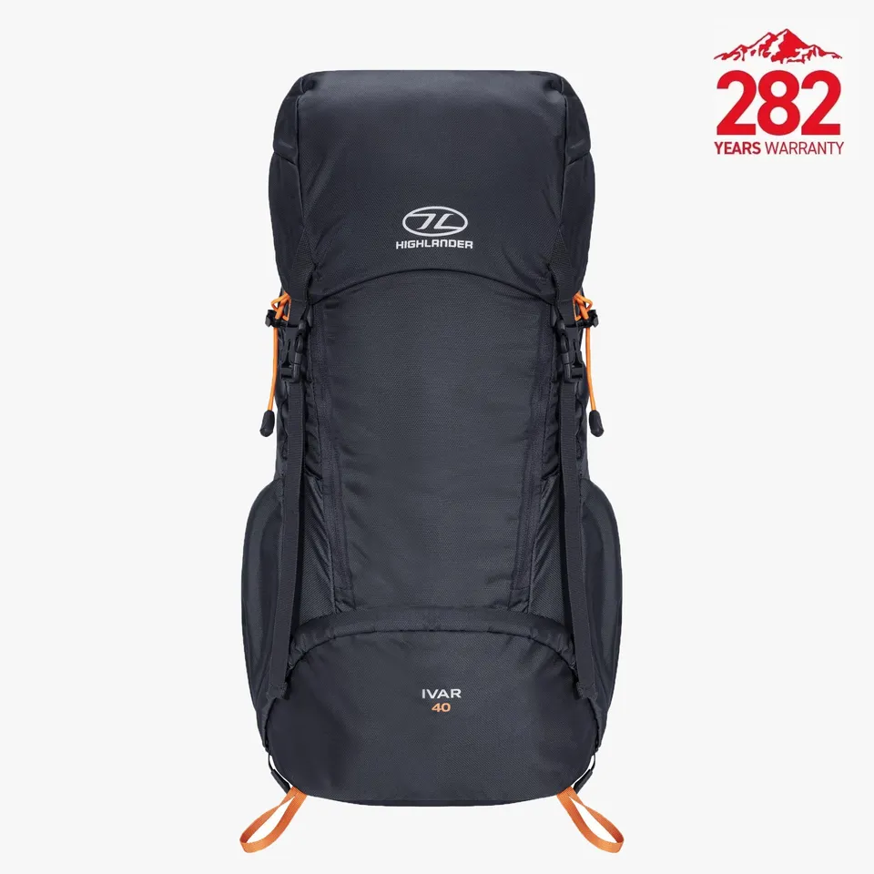 Highlander Ivar 40L zaino trekking leggero nero