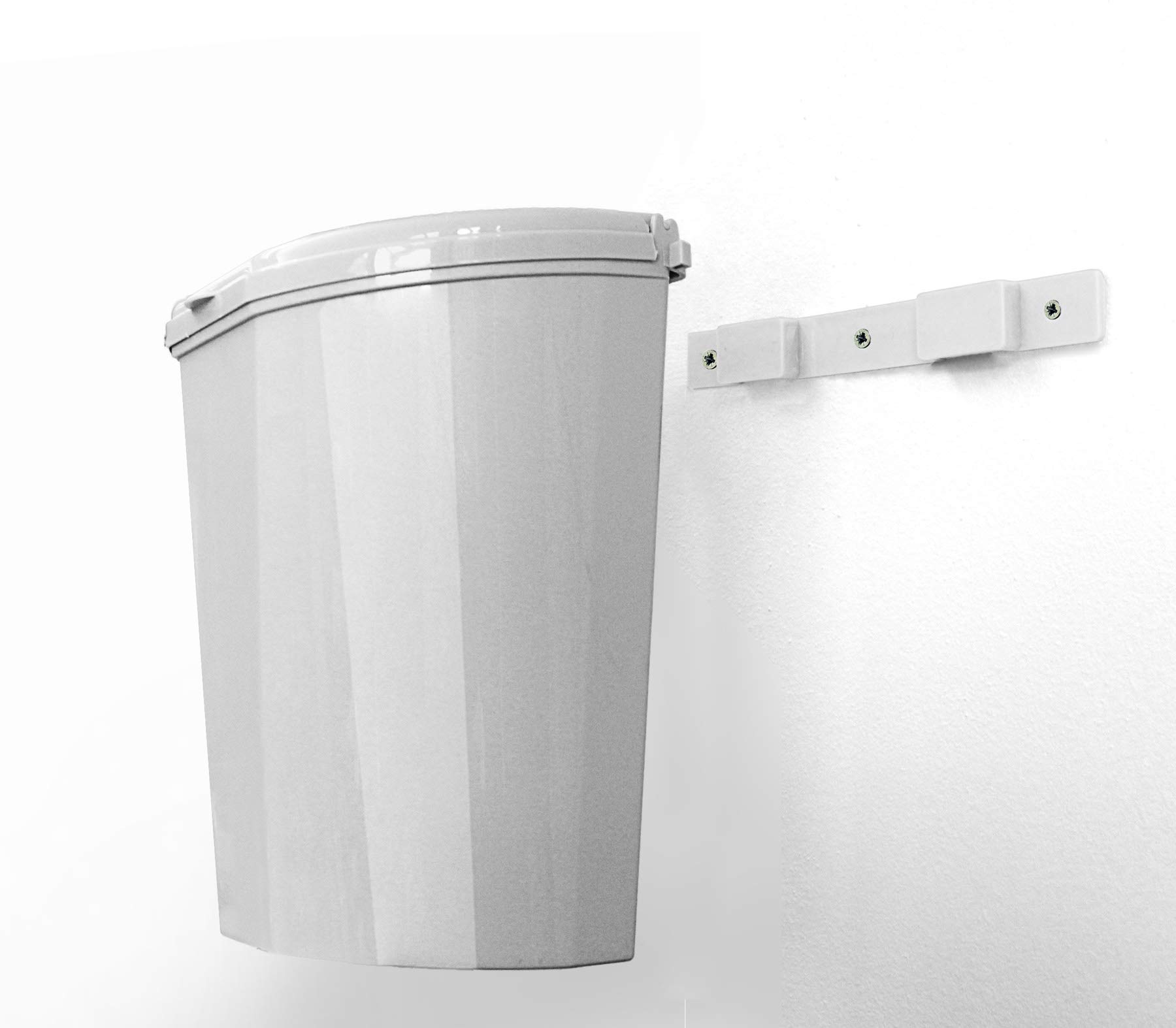 Brunner Pillar XL cestino 10 l bianco con coperchio