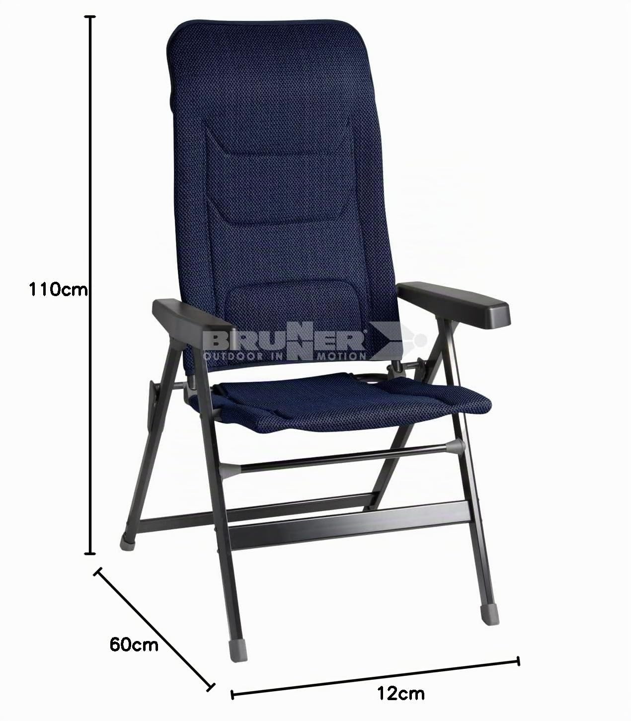 Brunner Rebel Pro S Sedia Pieghevole Alluminio Nera 150 kg