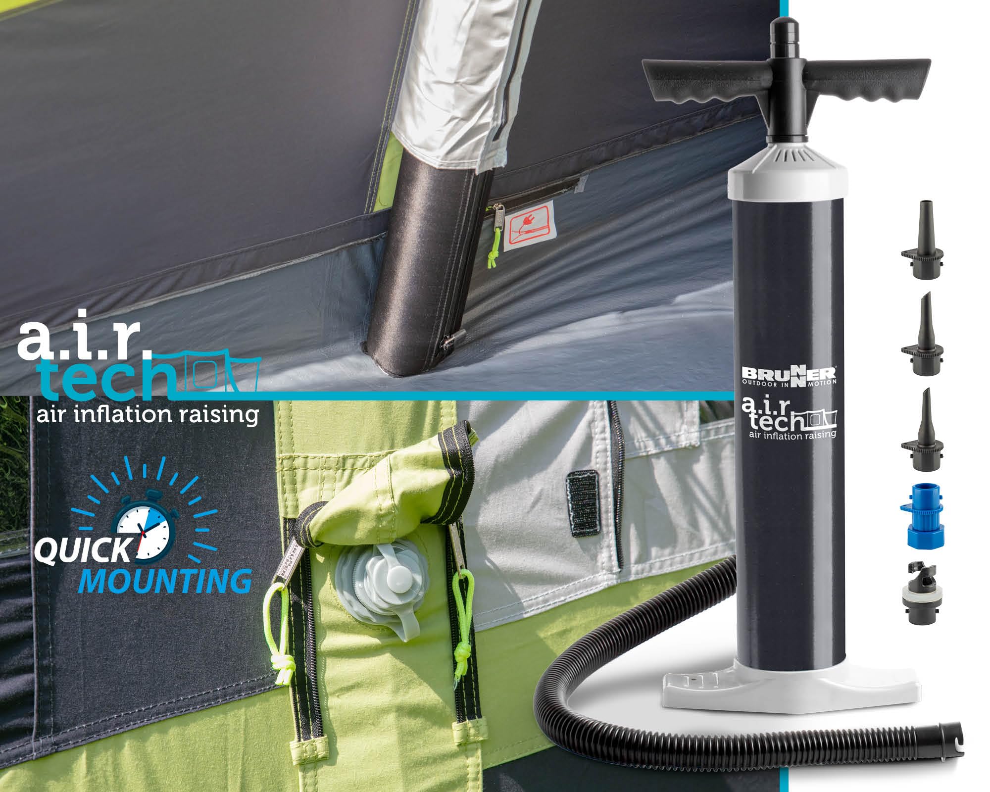 Brunner Pure 4 A.I.R. Tech tenda 4 posti policotone