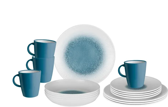 Brunner Meteor Lunch Box set stoviglie 16 pezzi Azur antiscivolo