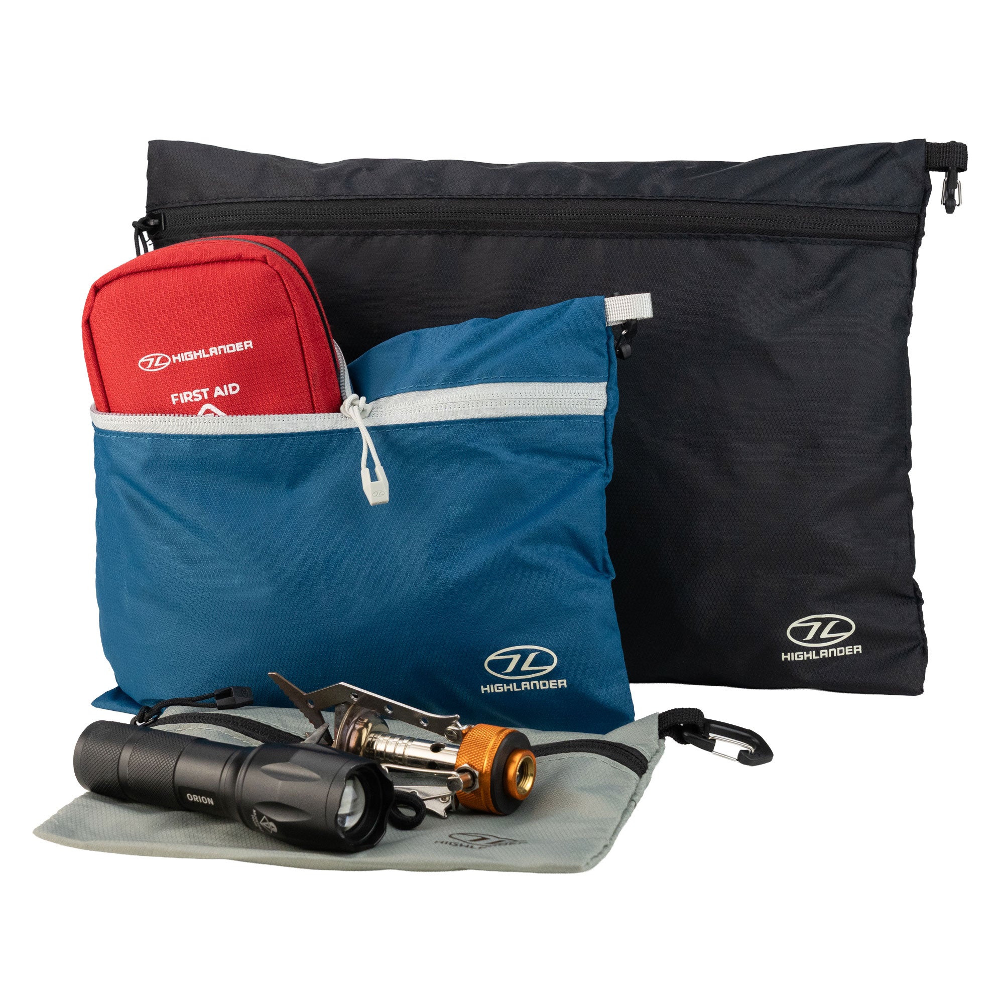 Highlander Neat Freak set 3 bustine viaggio con zip