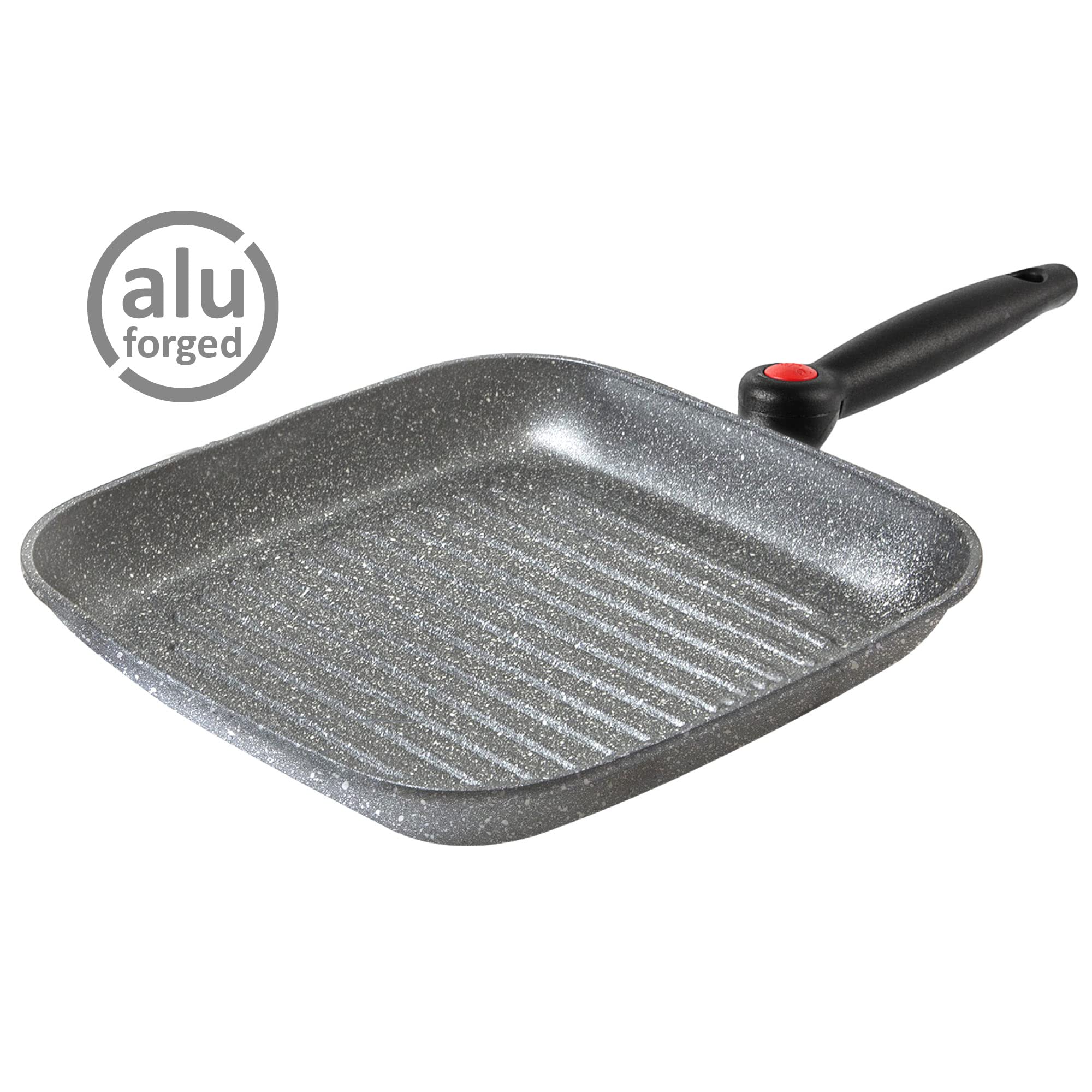 Brunner Gourmet Rock Grill 0806071N padella 28x28 induzione