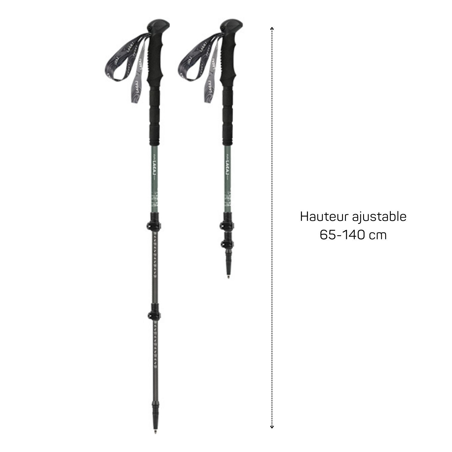 Lovork K2 Carbon bastoncini trekking telescopici