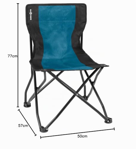 Brunner 0404035N.C55 sedia da campeggio nero/azzurro antiribaltamento