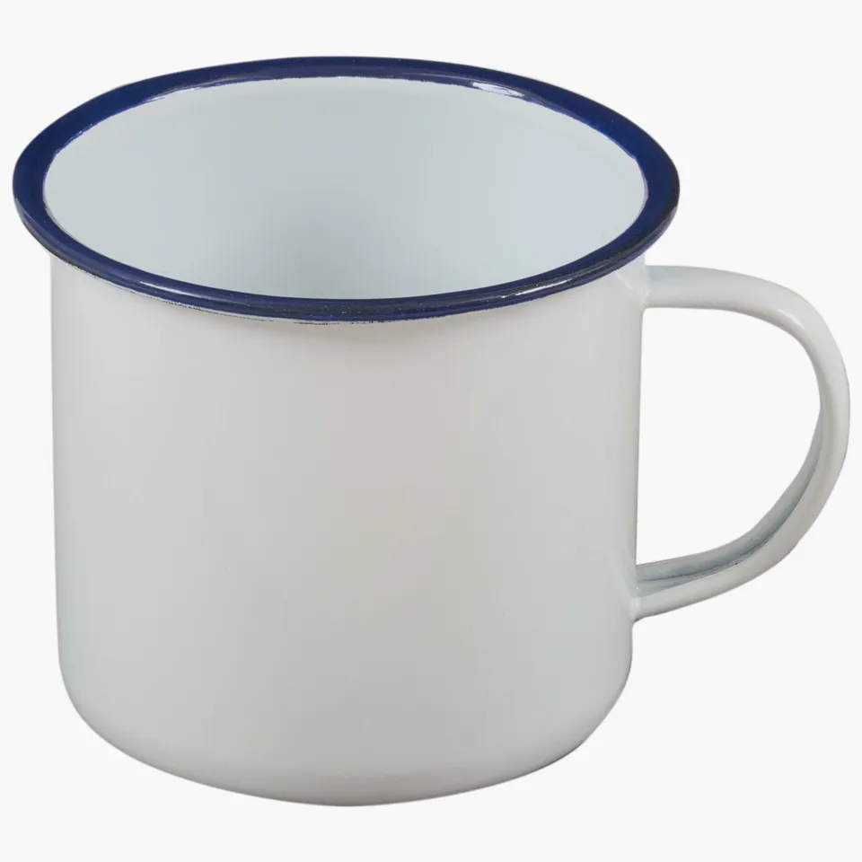 Highlander Survival Vintage Tazza Smaltata Campeggio 560 ml bianca