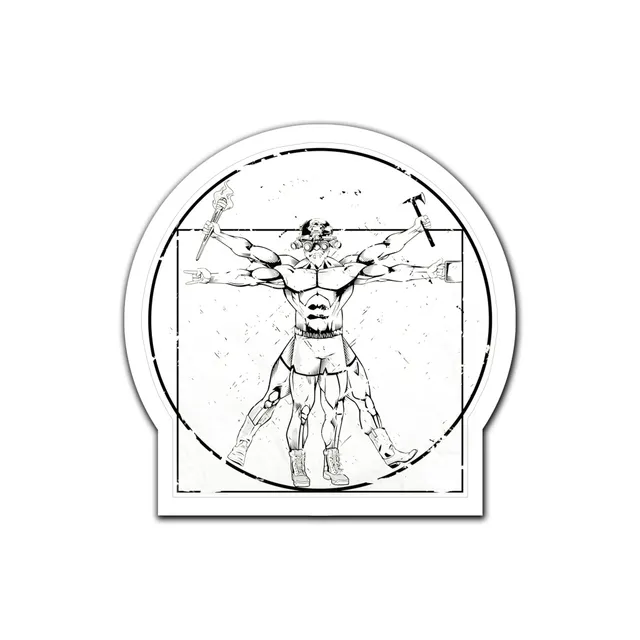 Readyman Vitruvian Man adesivo uomo vitruviano