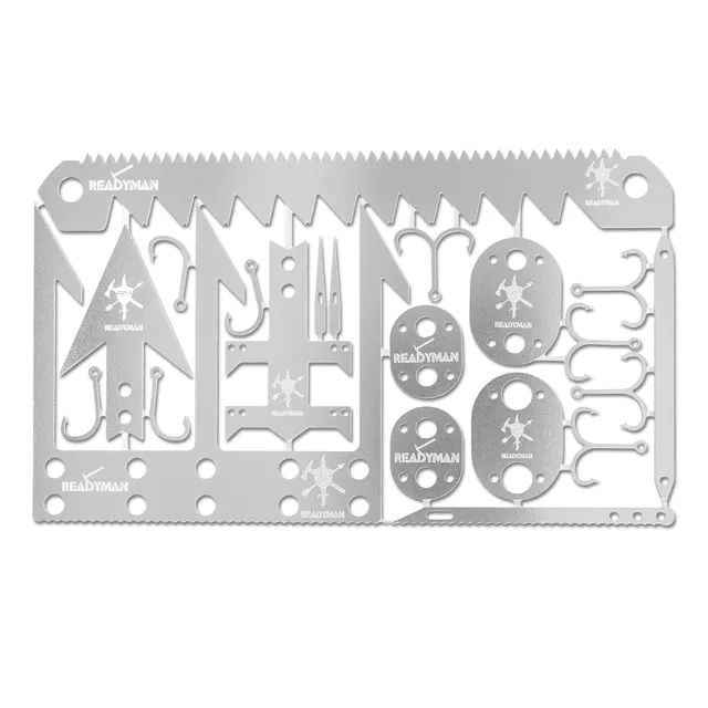 Readyman Wilderness Survival Card 2.0 carta sopravvivenza acciaio