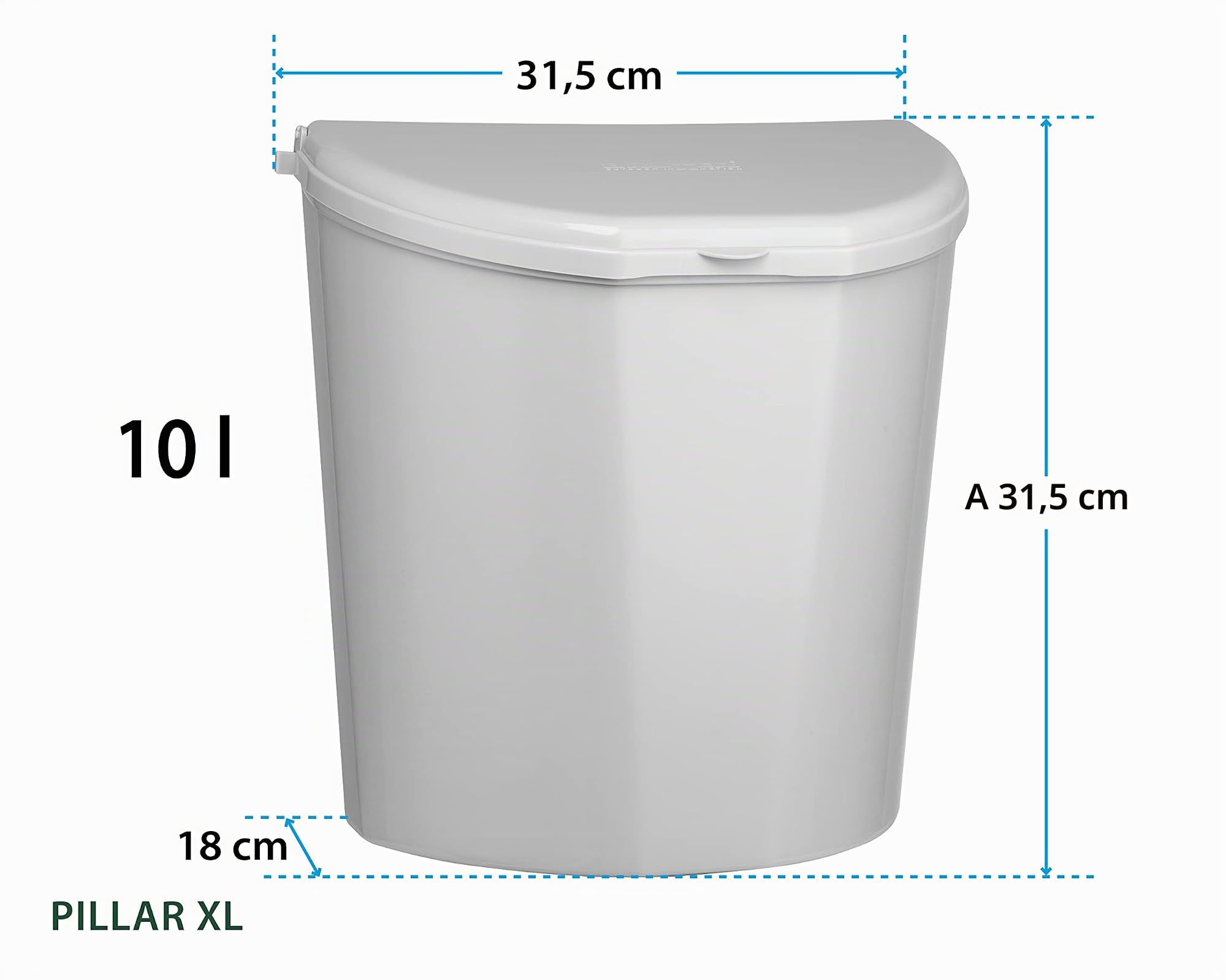 Brunner Pillar XL pattumiera campeggio 10 litri con coperchio