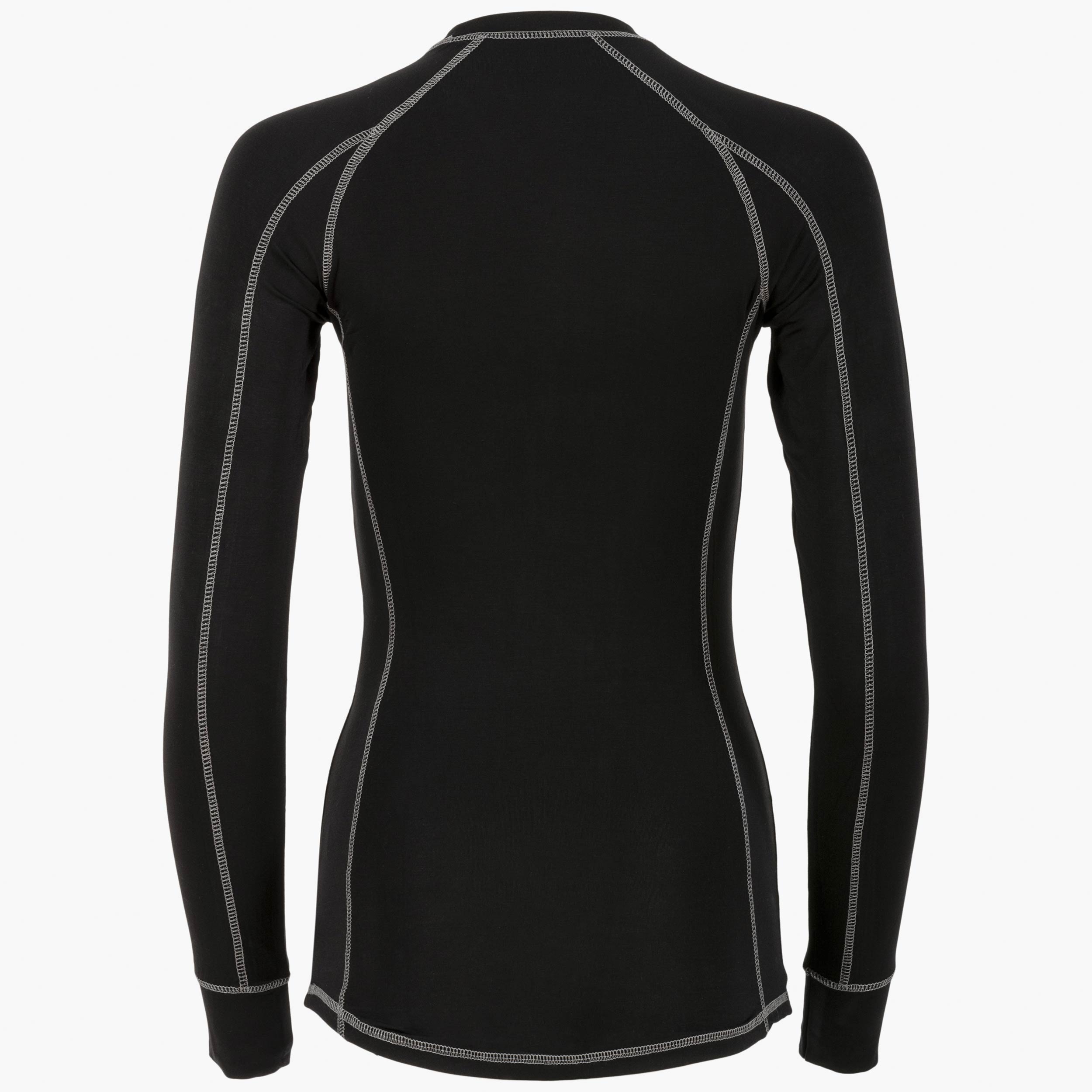 Highlander Bamboo Maglia Termica Donna Nera Manica Lunga