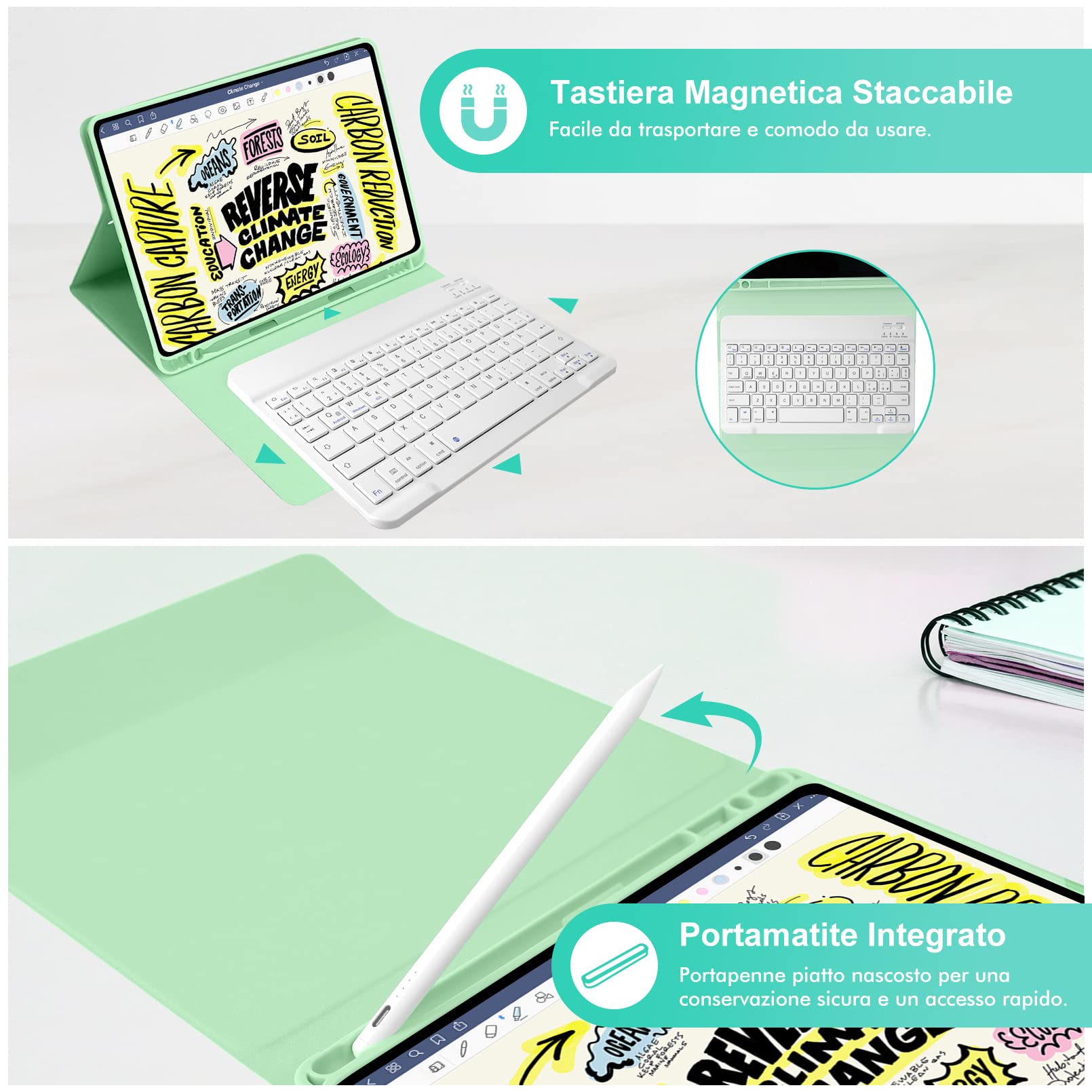 LAMA custodia con tastiera iPad 10,9/11 QWERTY italiana