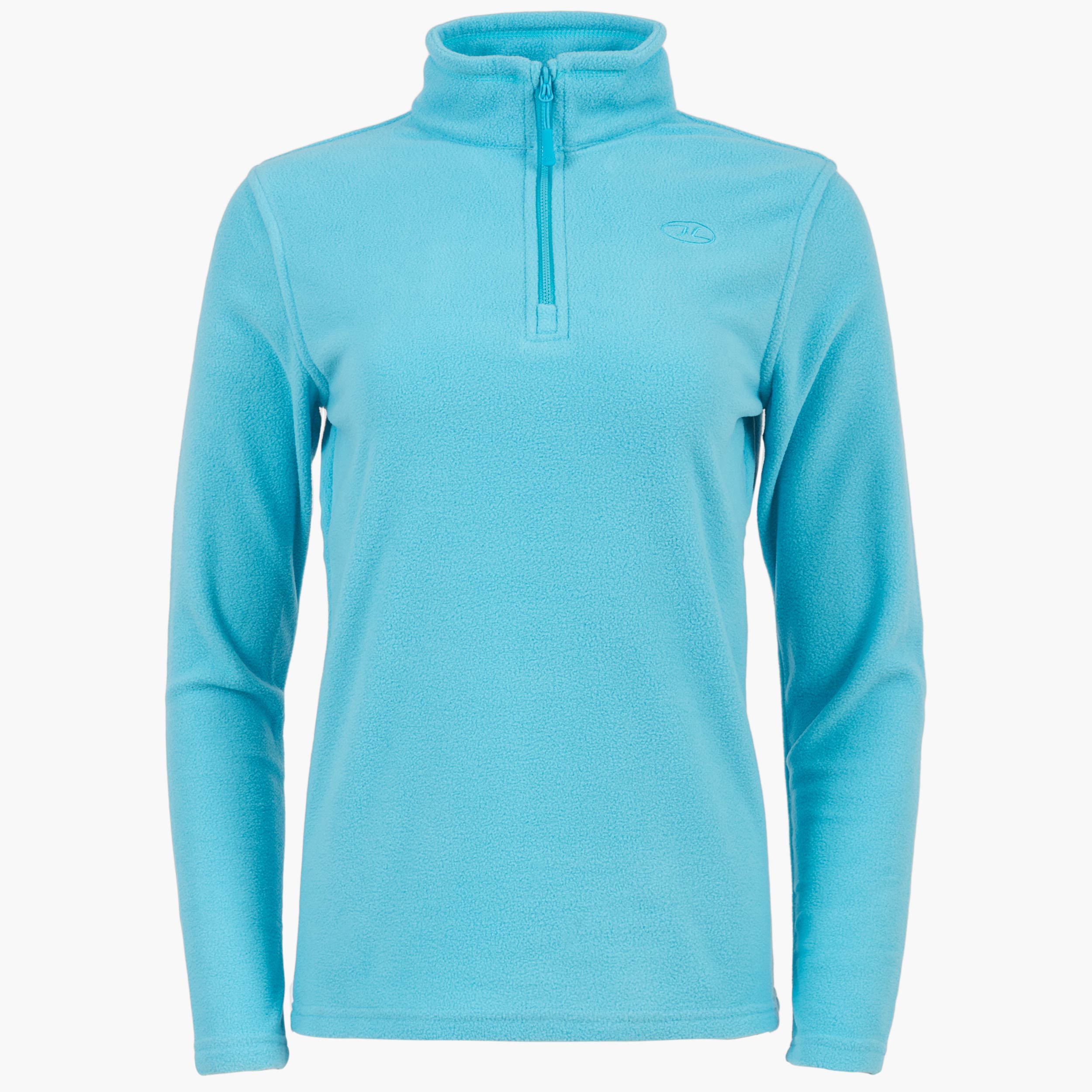 Highlander Ember pile donna mezza zip nero M