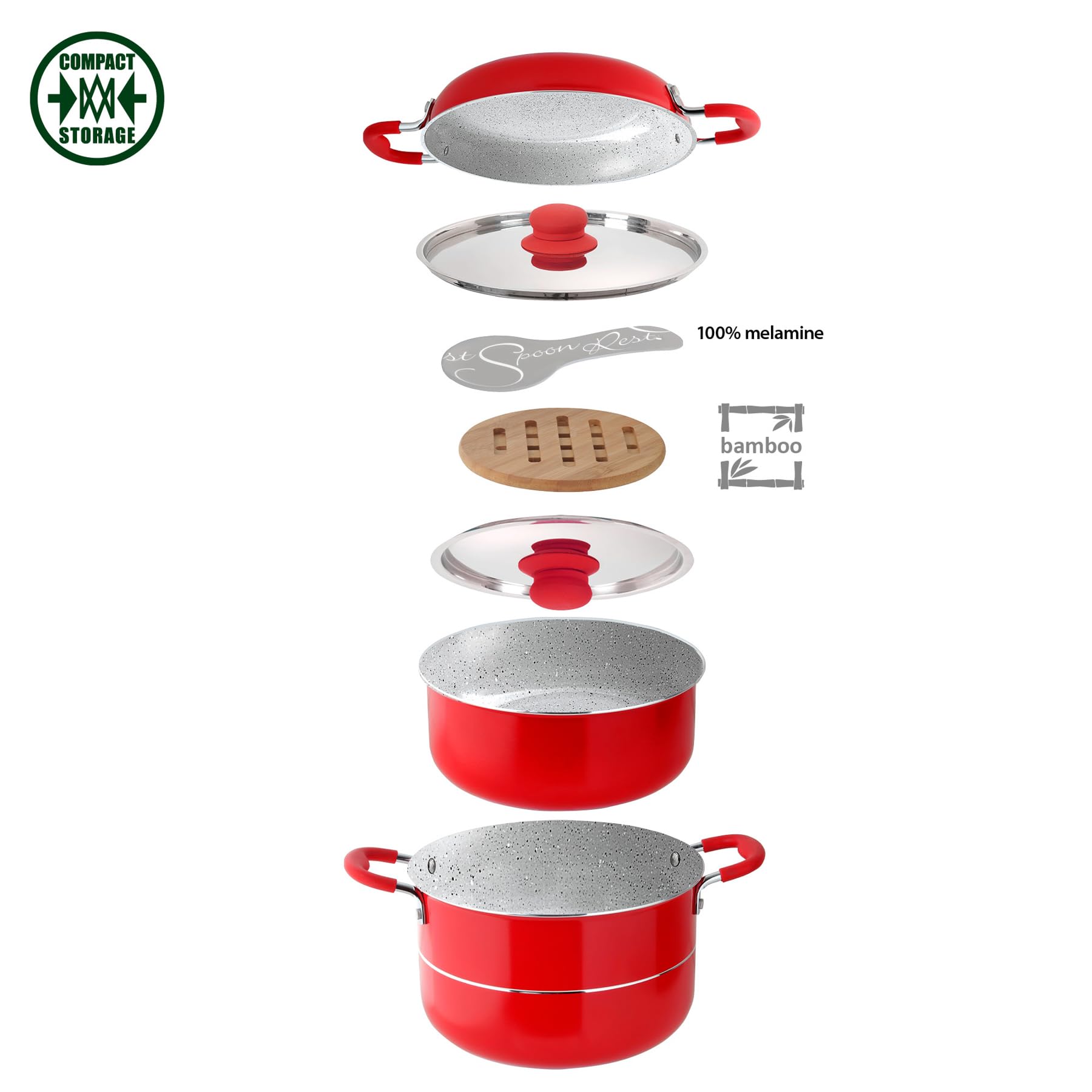 Brunner Cosmic 8+2 Ø22 set pentole 10 pezzi ceramica