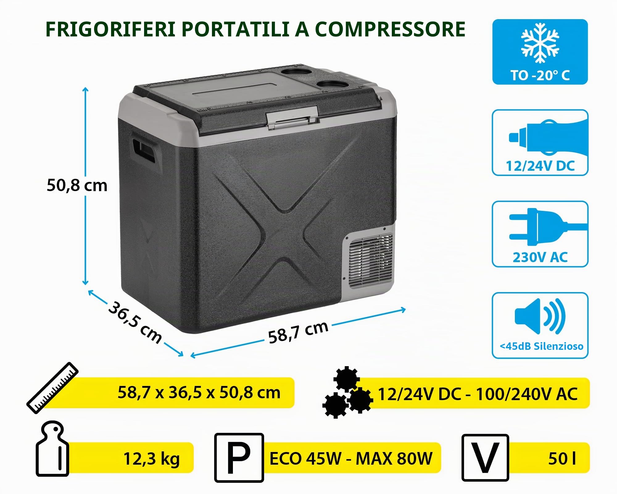 Brunner Polarys Freeze Sz 50 frigo portatile 50L -20°C
