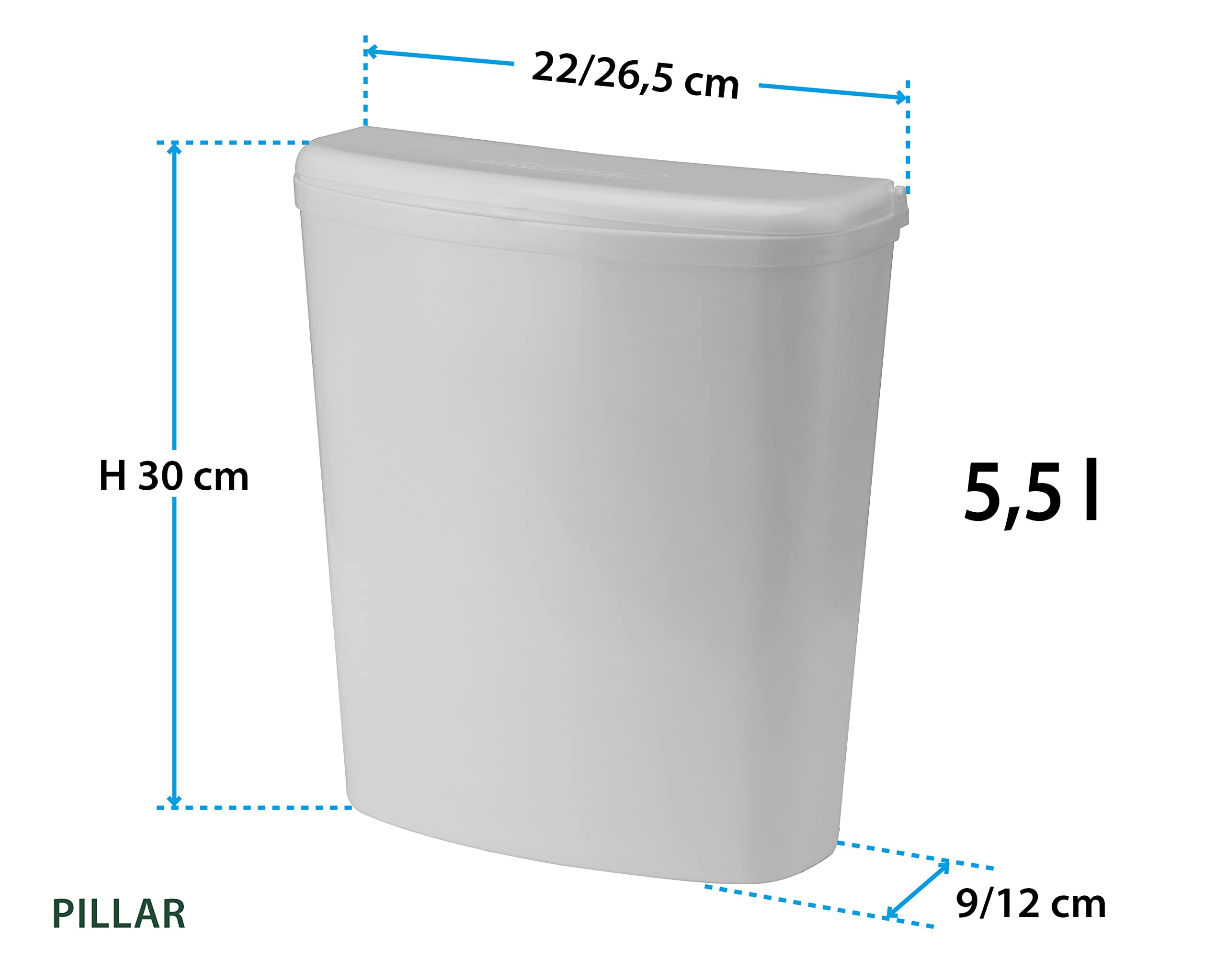 Brunner Pillar 7427021N pattumiera 5,5 litri grigio