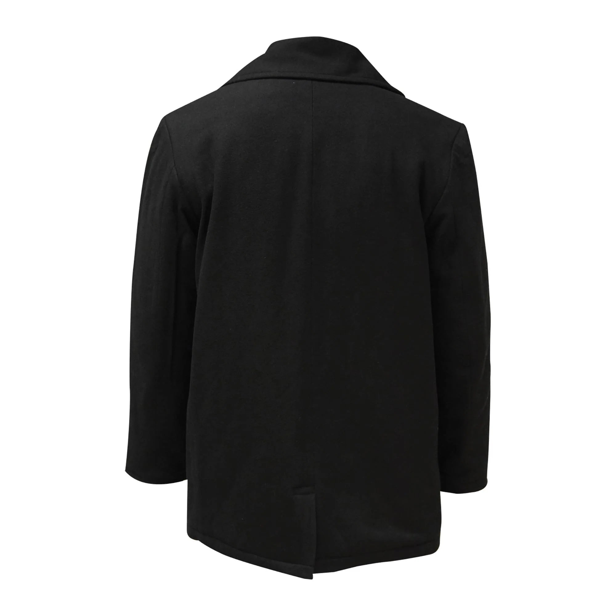 Highlander Pea Coat giacca in lana nera