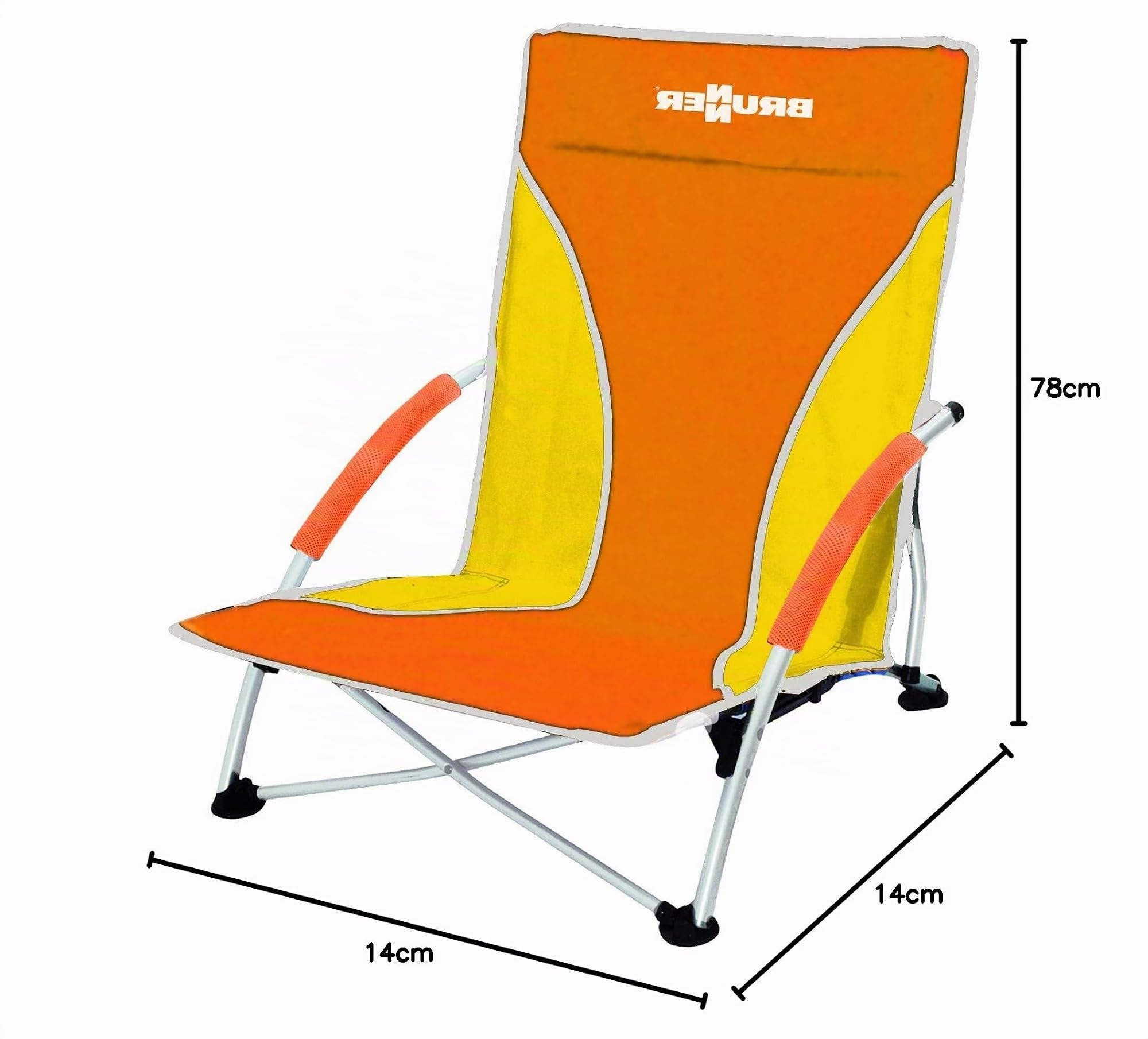 Brunner Cuba 0404147N.C85 spiaggina giallo arancione pieghevole
