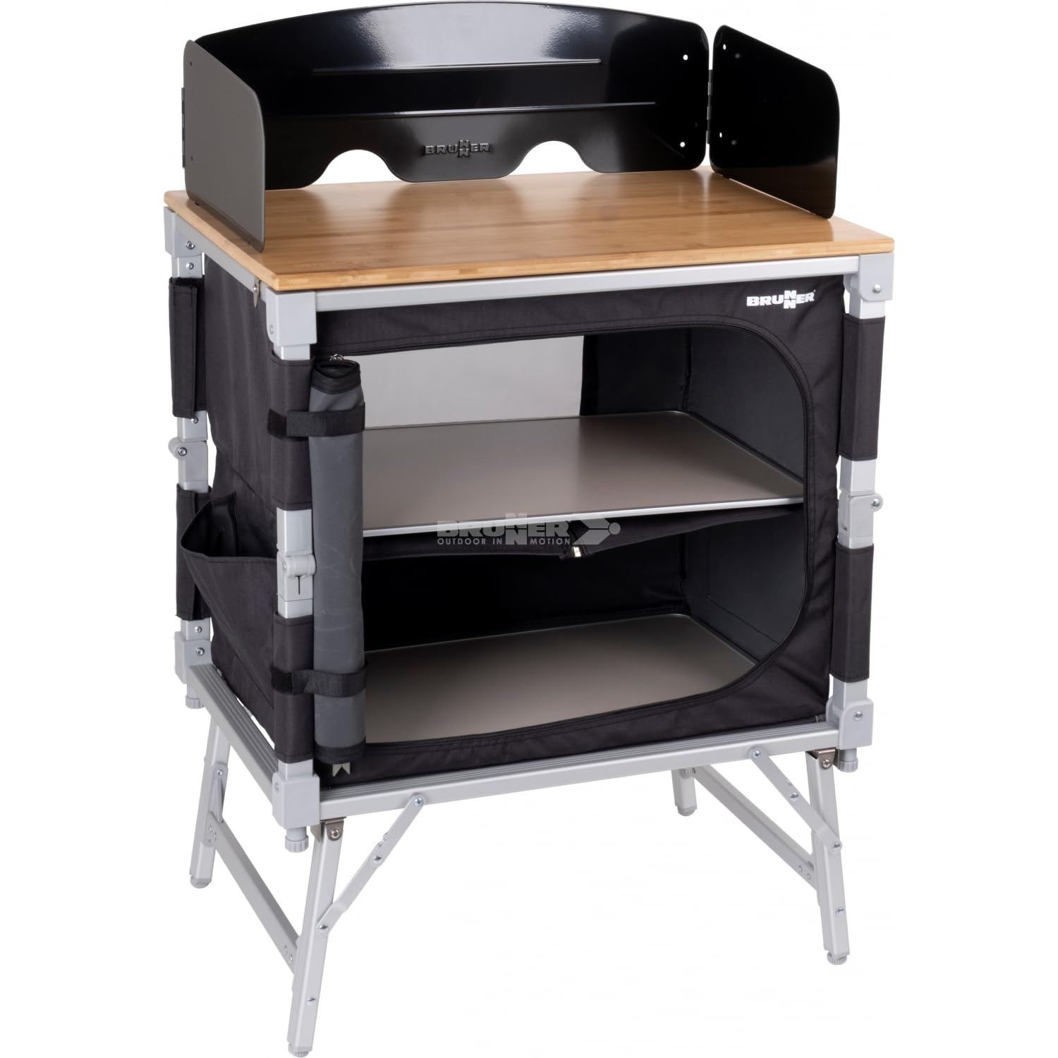 Brunner Azabache Cube Mobile Cucina Campeggio Bambù Salvaspazio
