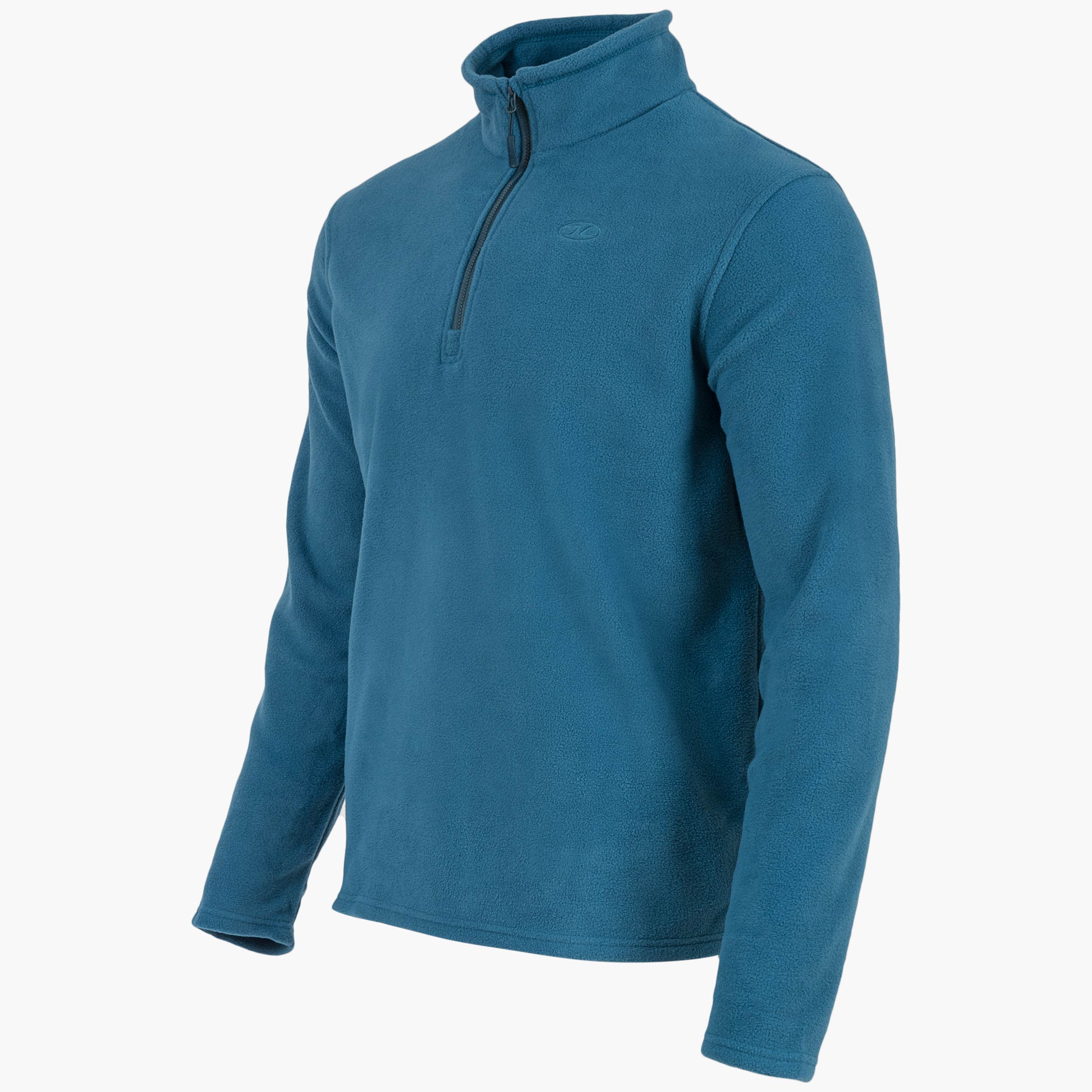 Highlander Ember pile uomo mezza zip nero L