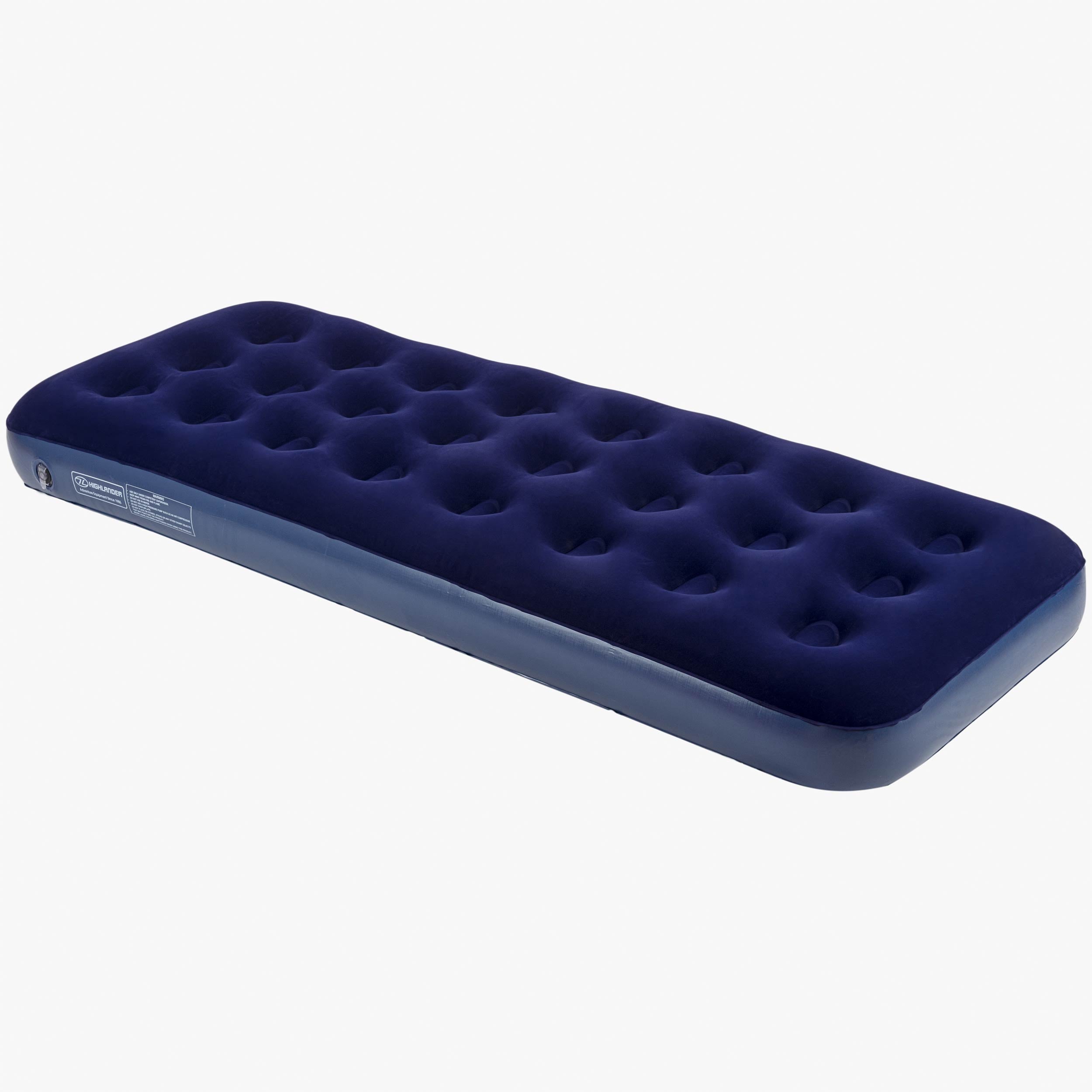 Highlander Deluxe Airbed materasso gonfiabile singolo blu 185 cm
