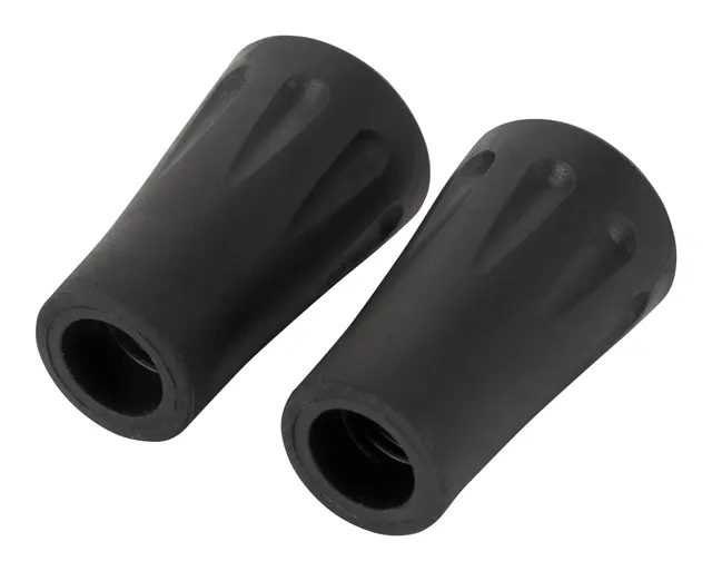 Trekmates Rubber Tip gommini bastoncini neri coppia trekking