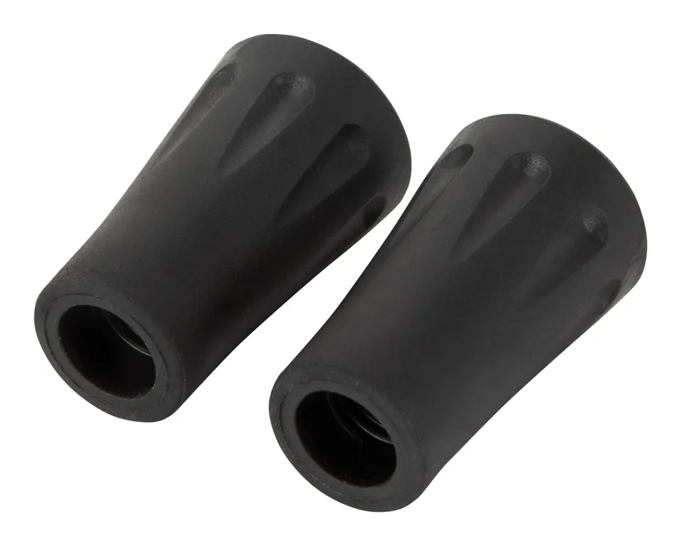 Trekmates Rubber Tip gommini bastoncini neri coppia trekking