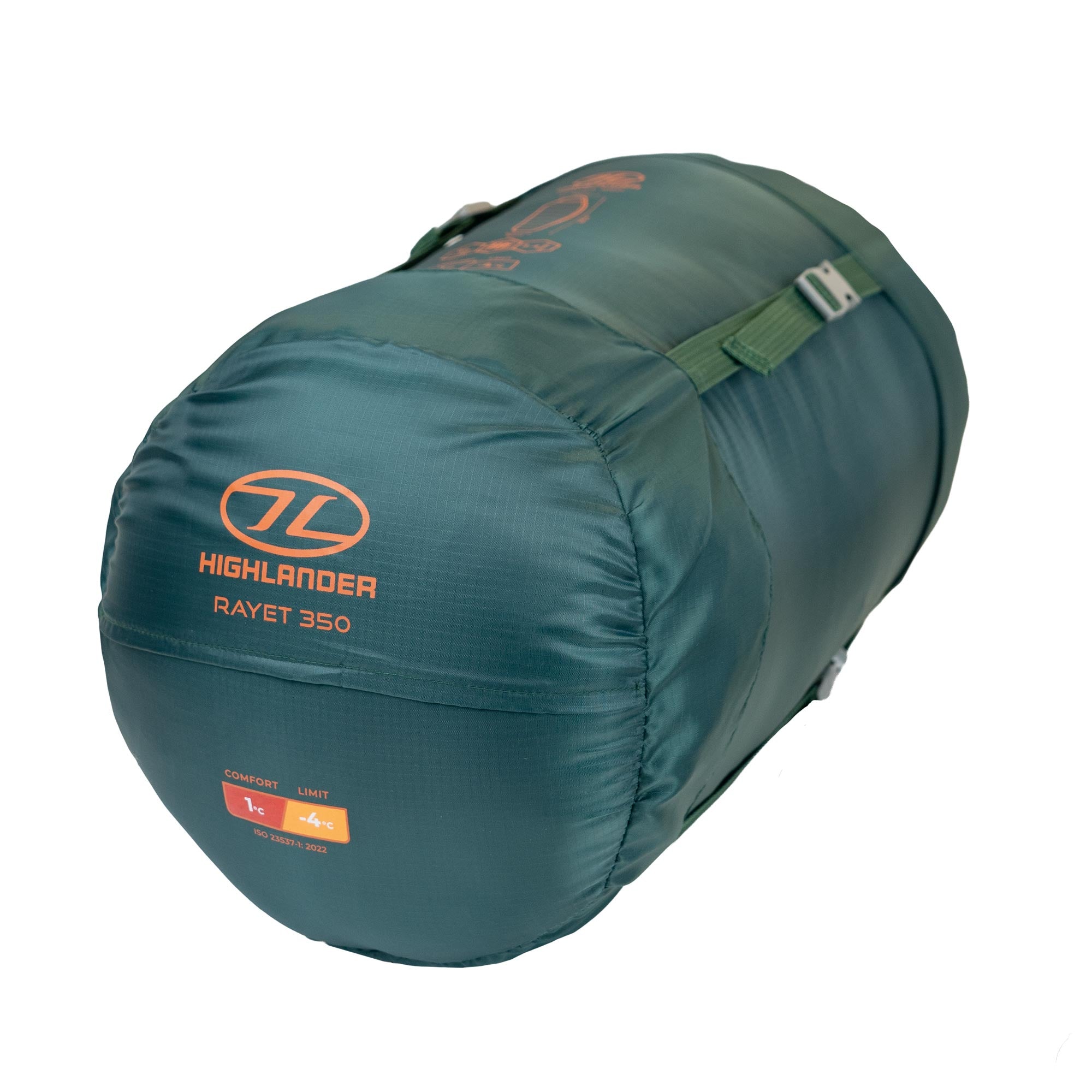 Highlander Rayet 350 sacco a pelo mummia verde pino