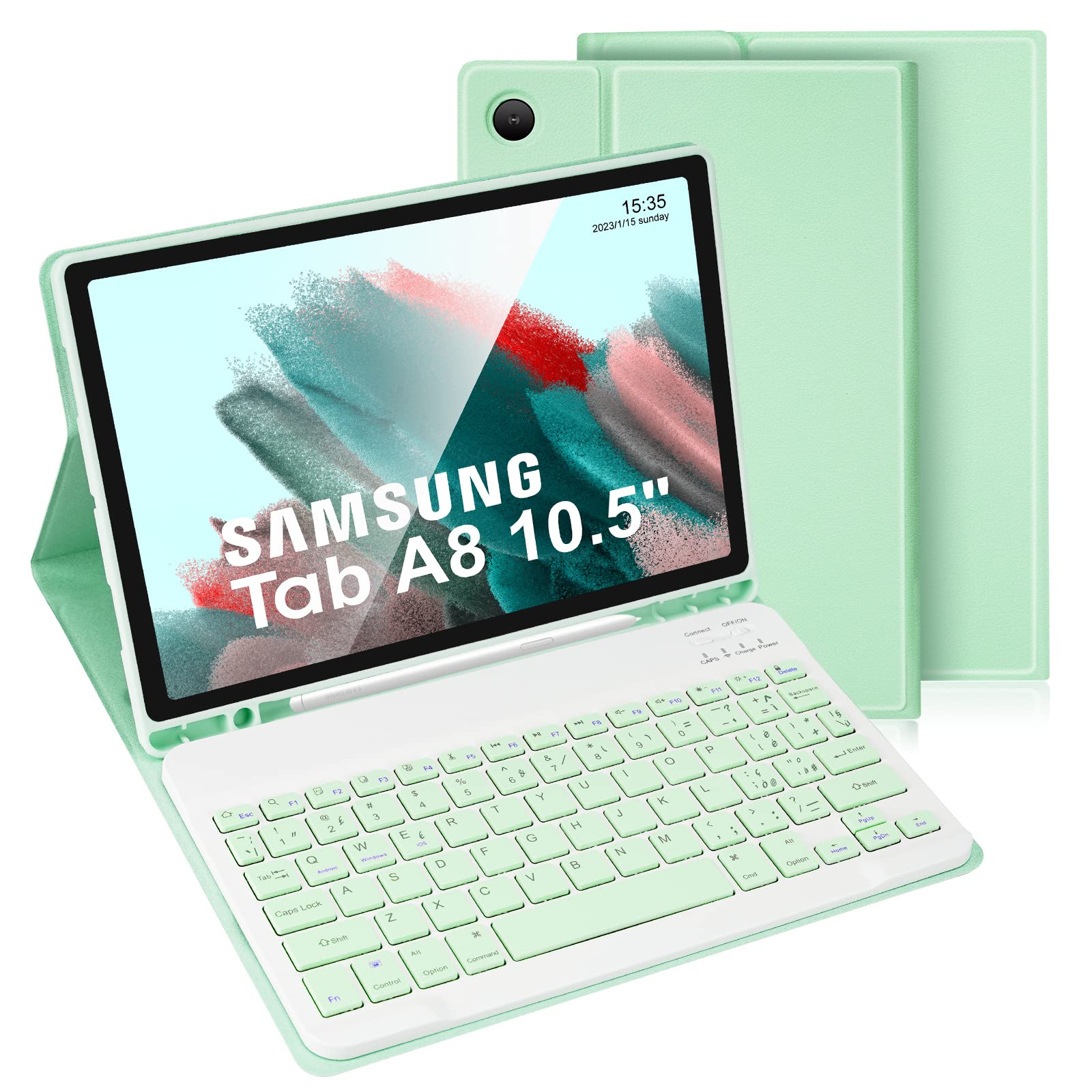 LAMA Cover Tastiera Galaxy Tab A8 10.5 Verde