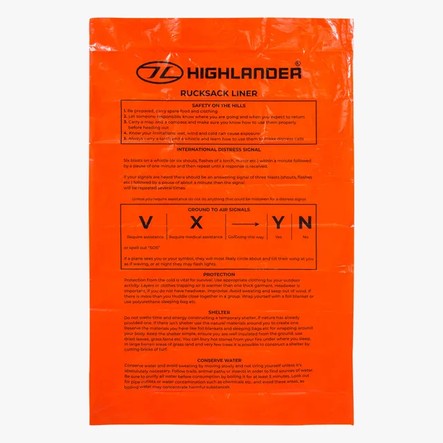 Highlander Survival fodera impermeabile zaino arancione