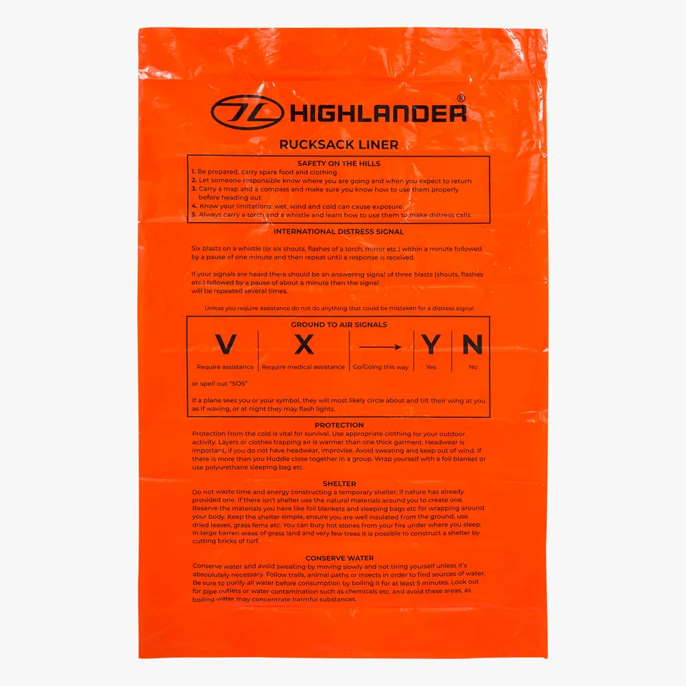 Highlander Survival fodera impermeabile zaino arancione