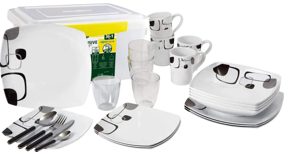 Brunner All Inclusive Enigma Set Melamina 36 Pezzi antiscivolo
