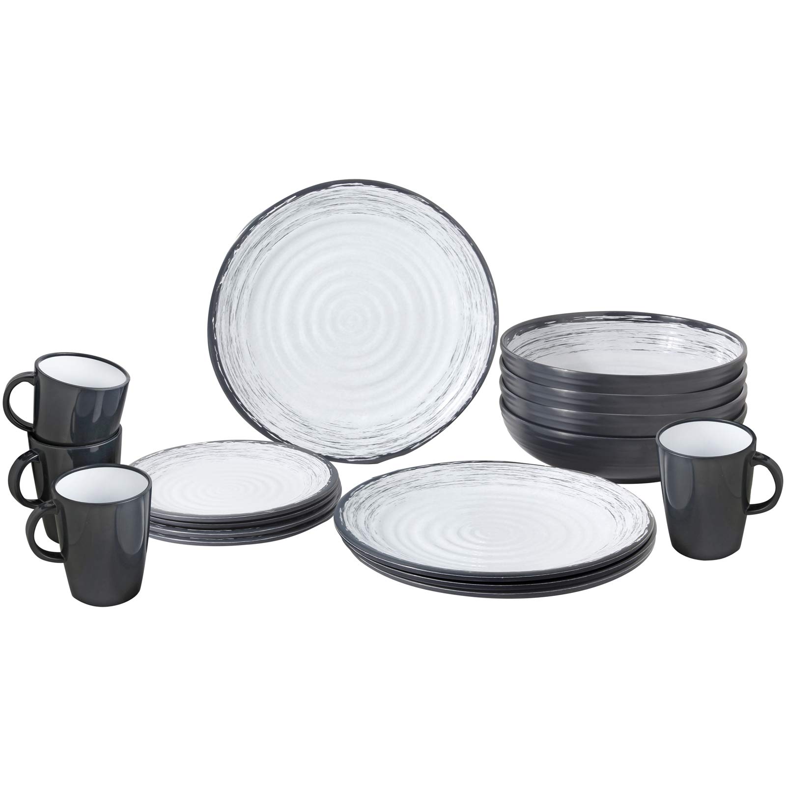 Brunner Granada set piatti melamina 16 pezzi antiscivolo