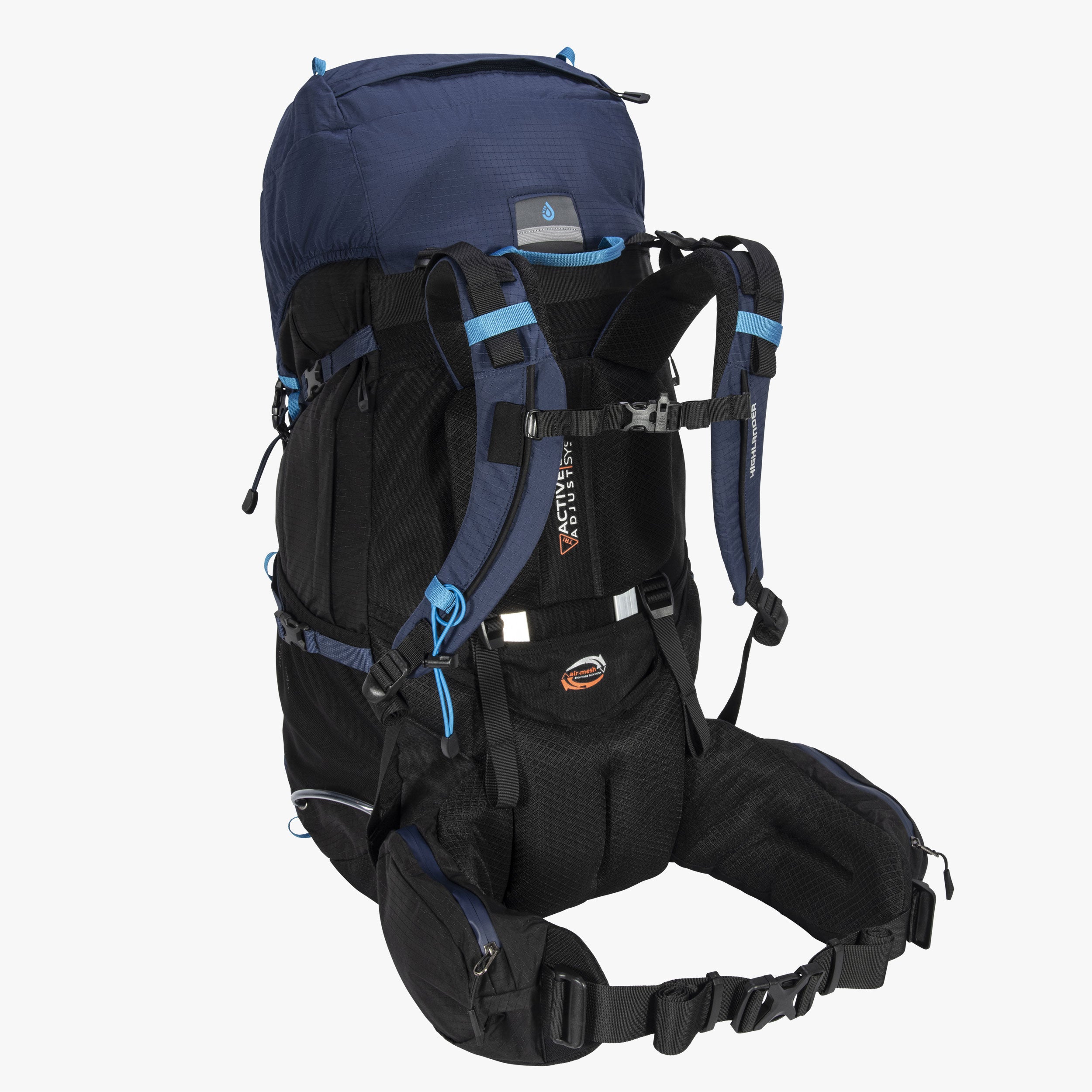 Highlander Novar zaino trekking 60+5L blu navy