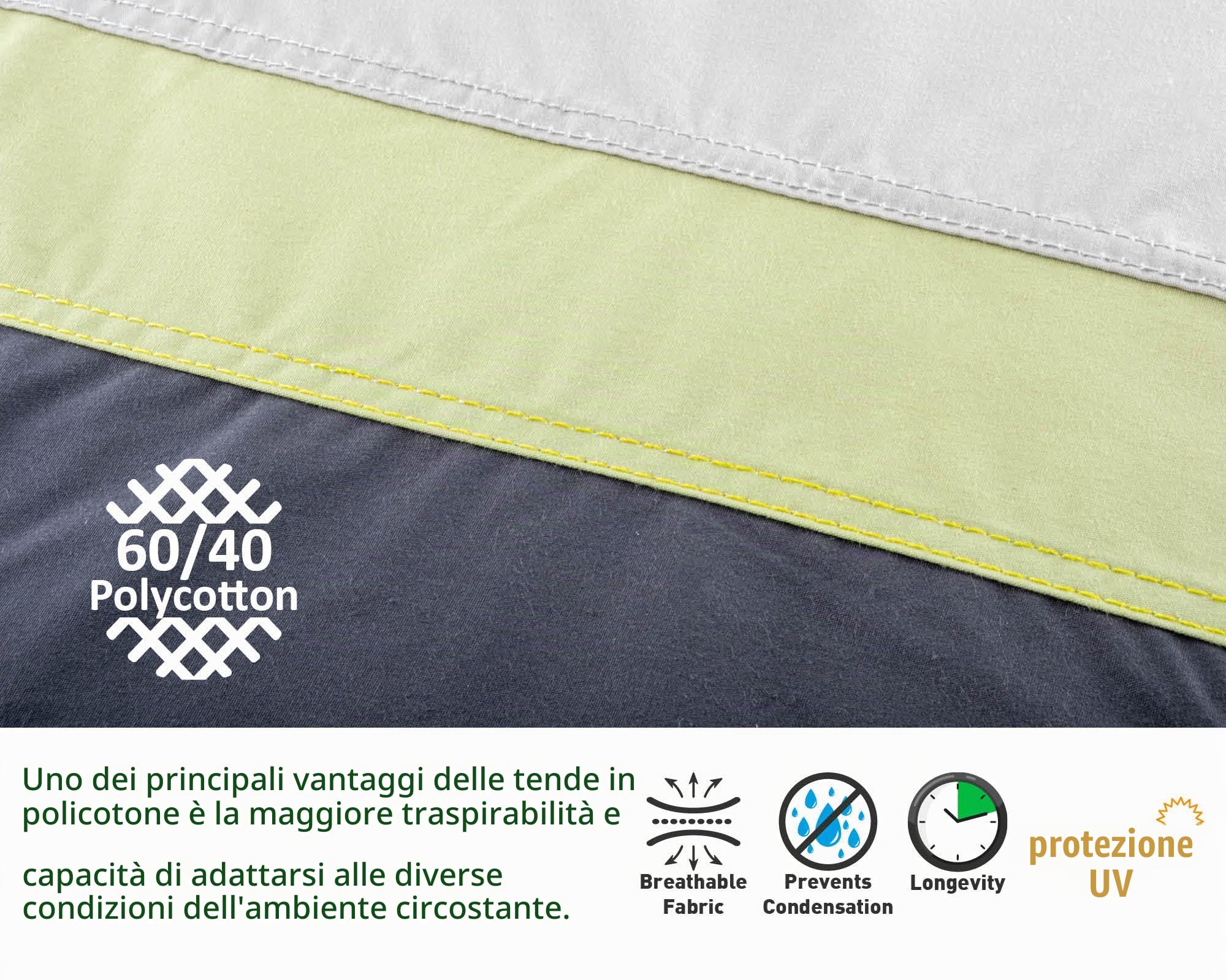 Brunner Pure 4 A.I.R. Tech tenda 4 posti policotone