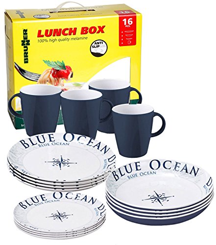 Brunner Midday Blue Ocean set piatti 16 pezzi melamina