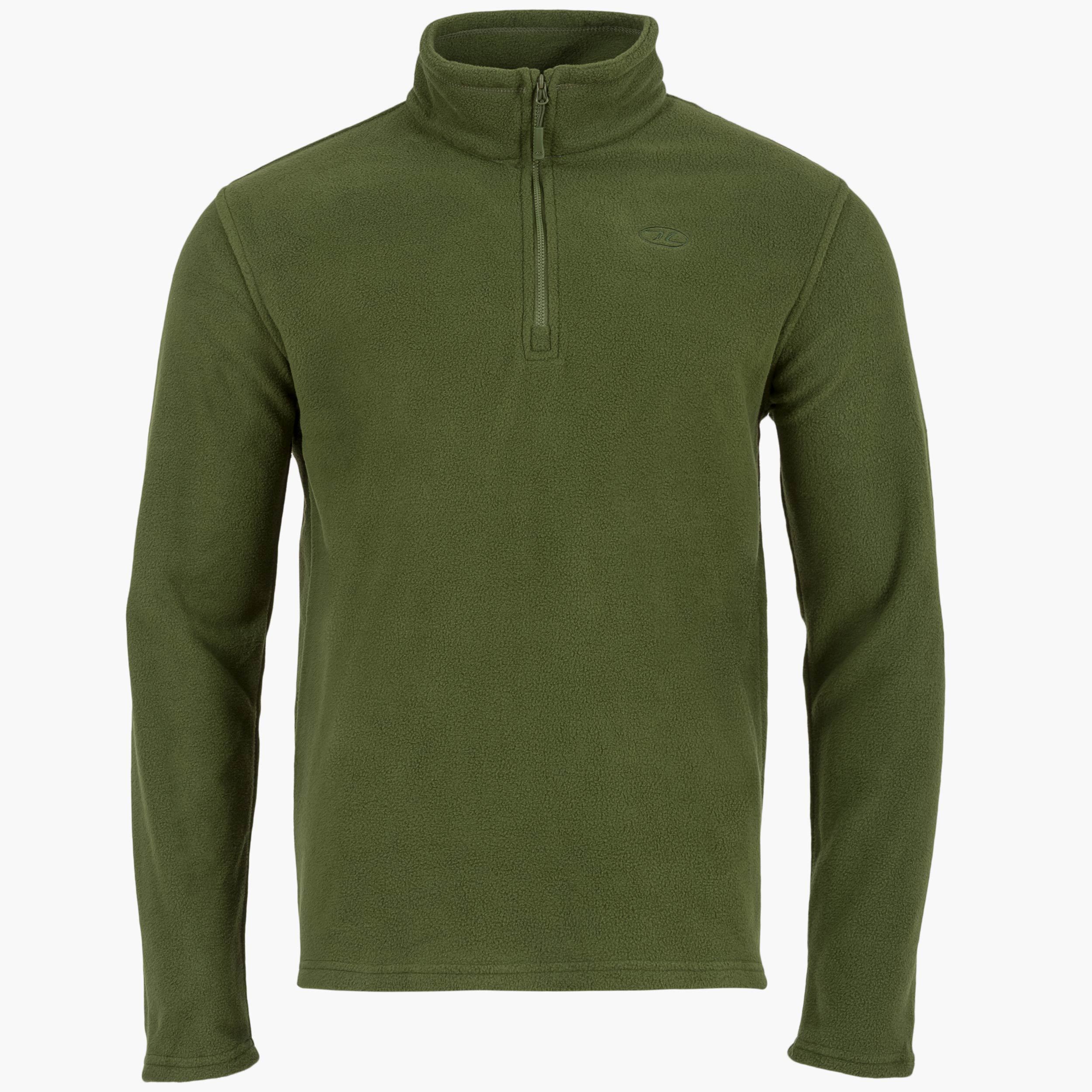 Highlander Ember pile uomo mezza zip nero L