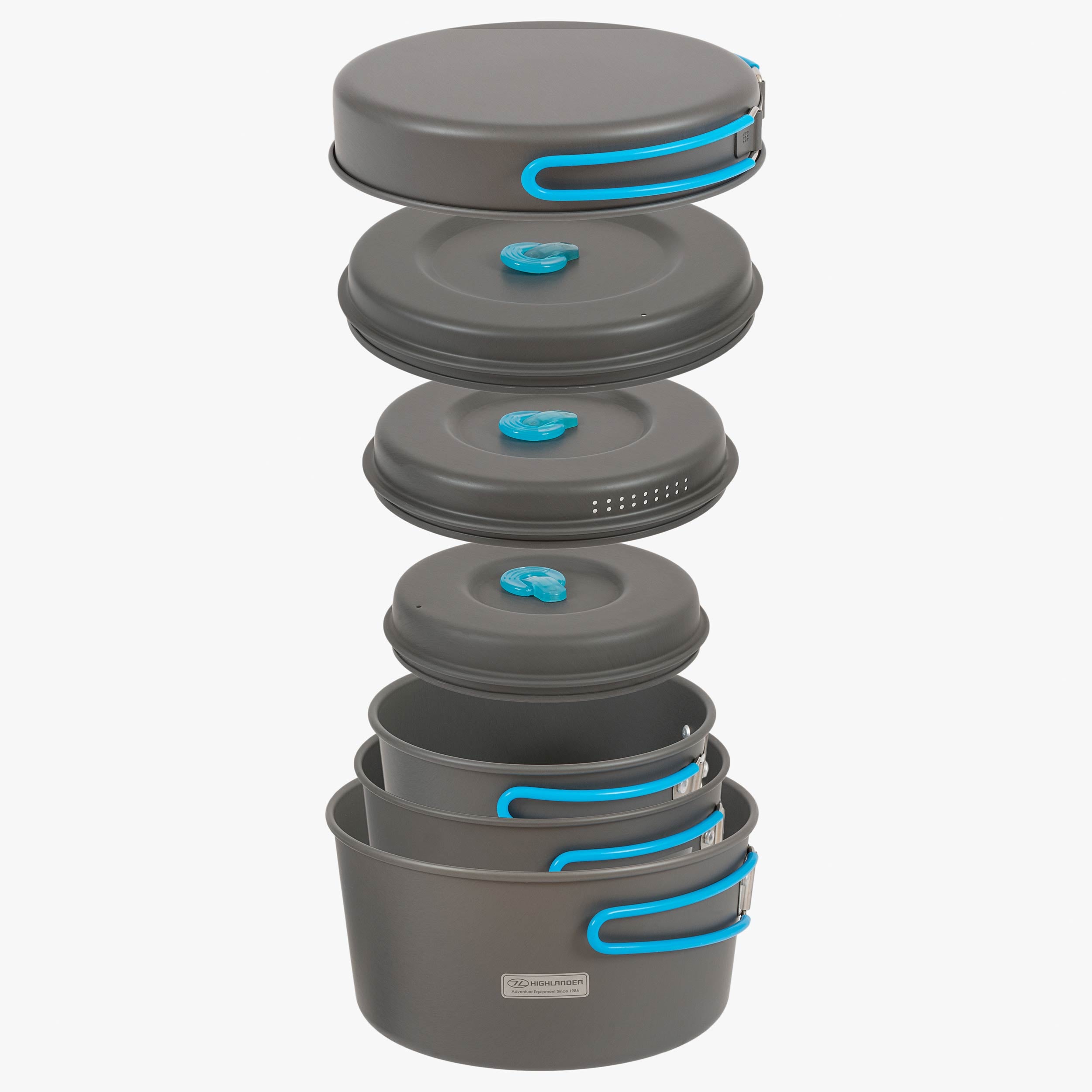 Highlander Vertex set pentole campeggio famiglia 4 pezzi