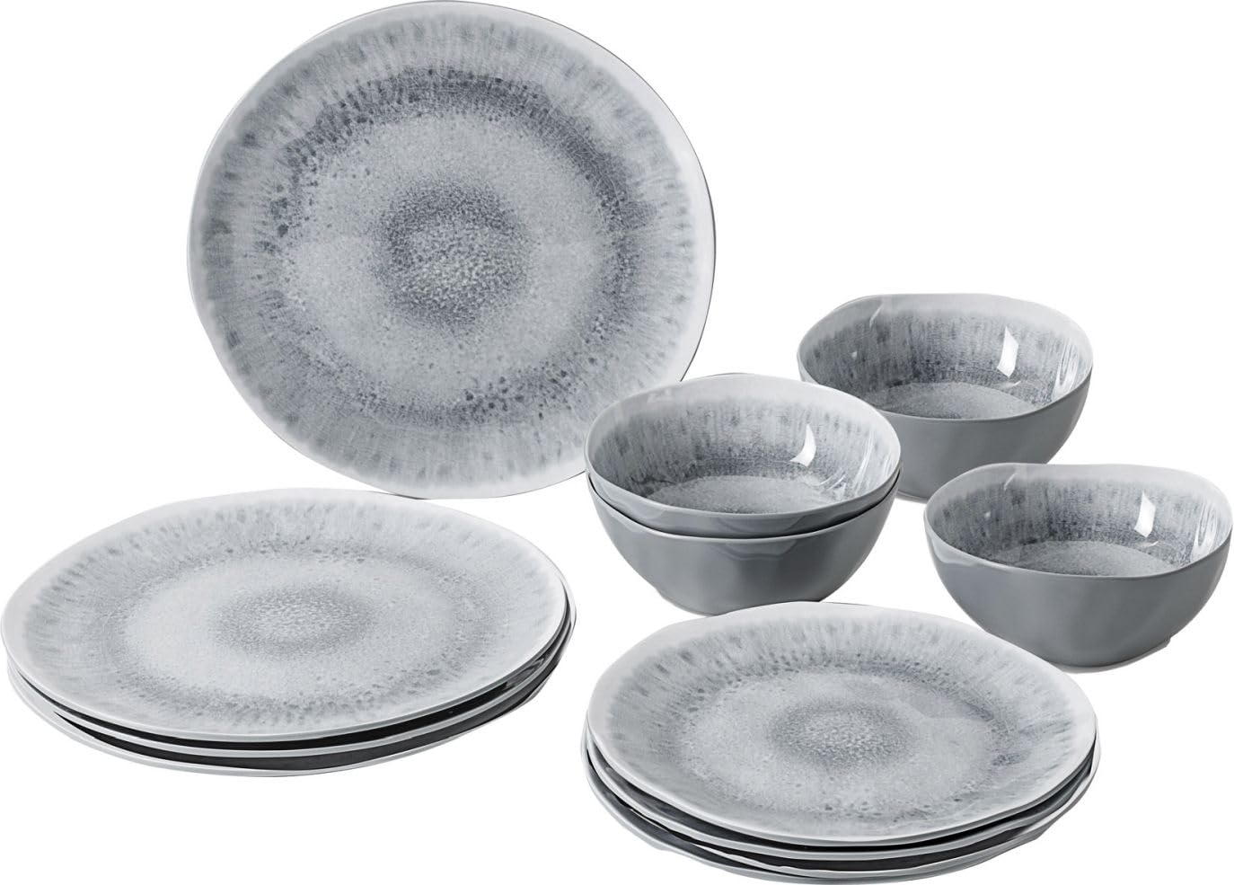 Brunner Midday Pearl 0830148N.C5X set piatti melamina 12 pezzi