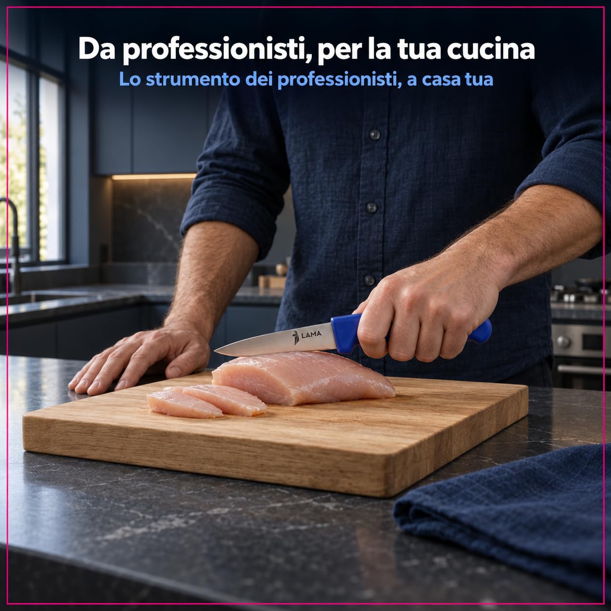 LAMA Multiuso 12,8 cm coltello cucina carne acciaio