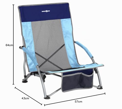 Brunner Cuba Airback spiaggina pieghevole blu 3 kg portata 100 kg