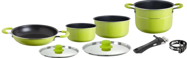 Brunner Jupiter NG 7+1 set pentole campeggio verde 7 pezzi