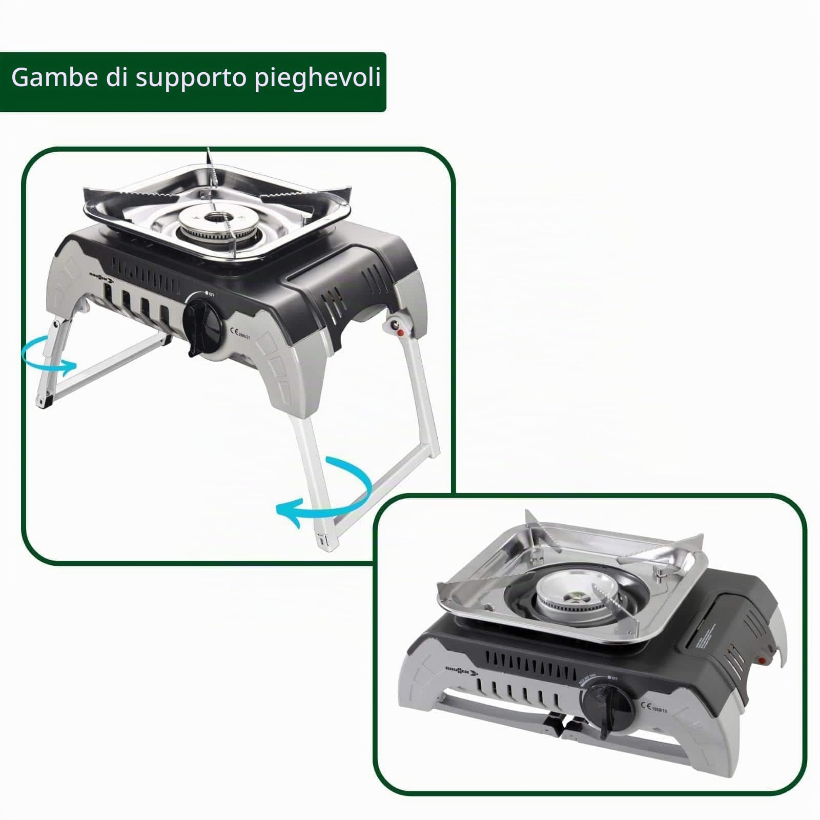 Brunner Devil 450 fornello gas campeggio 2,4 kW valigetta