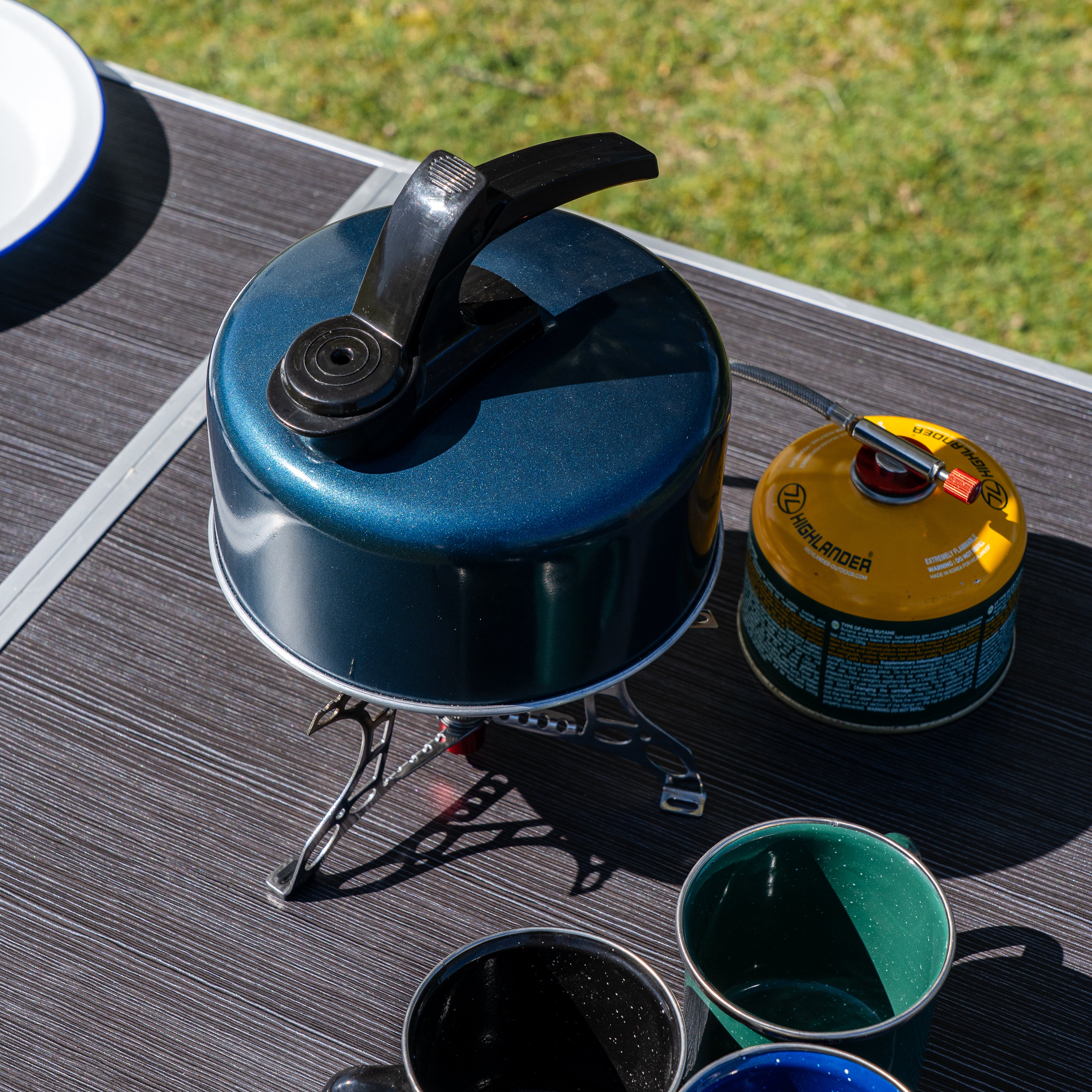 Highlander Bollitore Fischiante Alluminio 1L Blu Navy