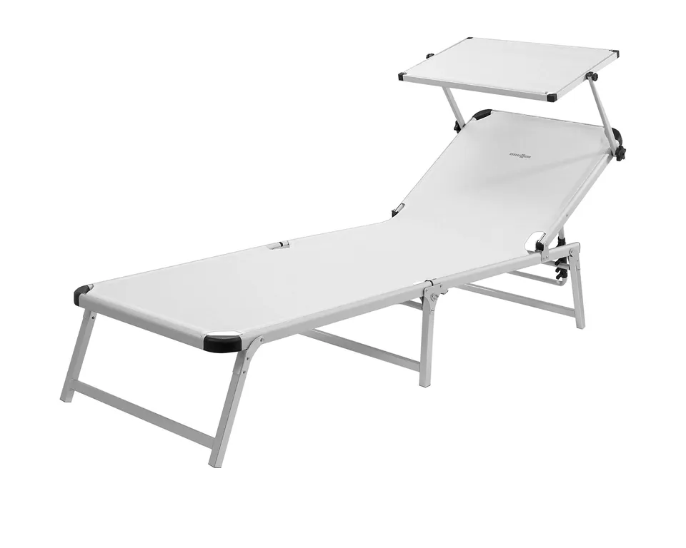 Brunner Marbella 0410012N lettino sole bianco con parasole