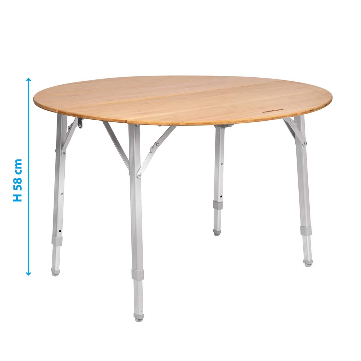 Brunner Camperking R tavolo rotondo campeggio bambù 90 cm